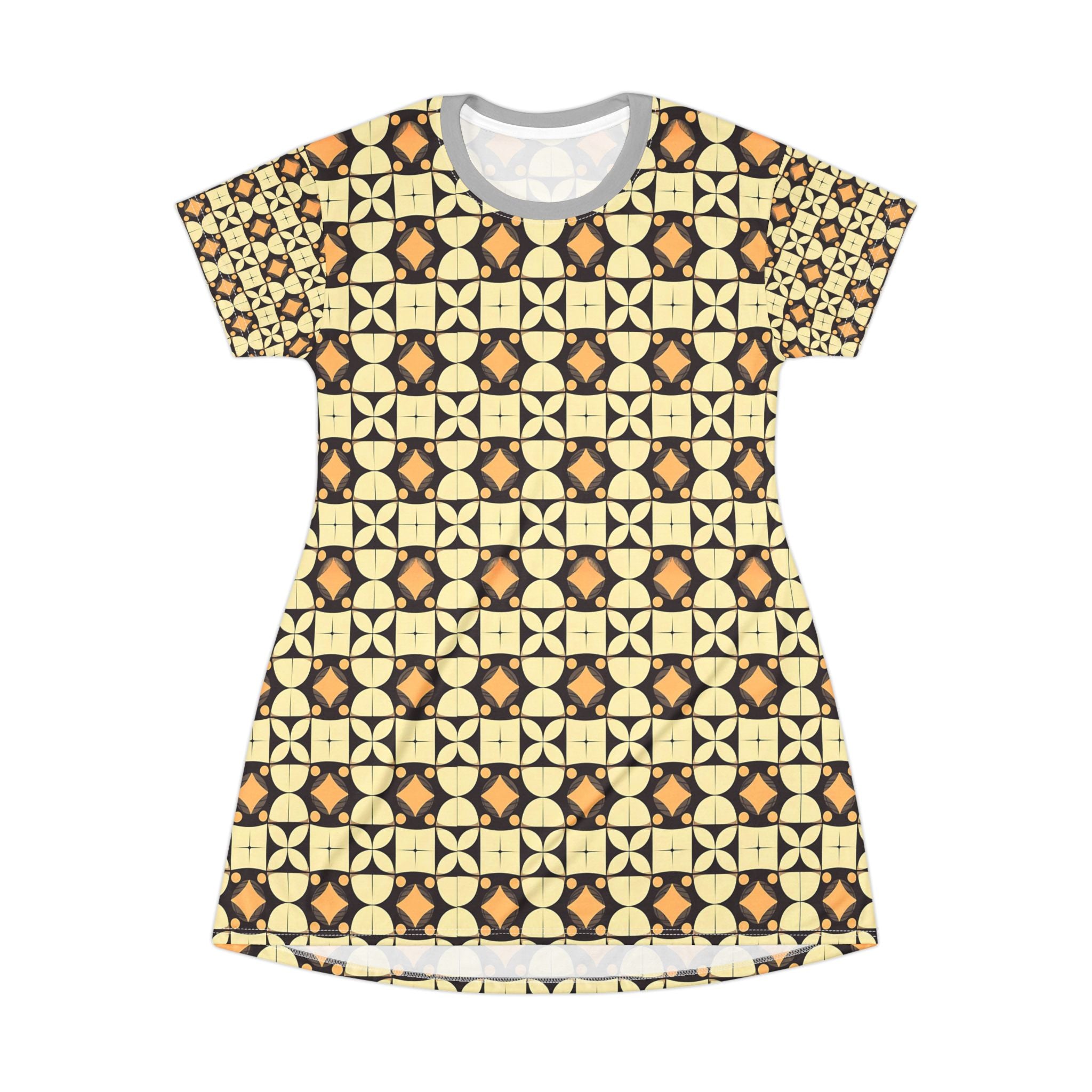 Boho Pattern T-Shirt Dress - Vintage Vibes for Everyday Comfort - Angel Body
