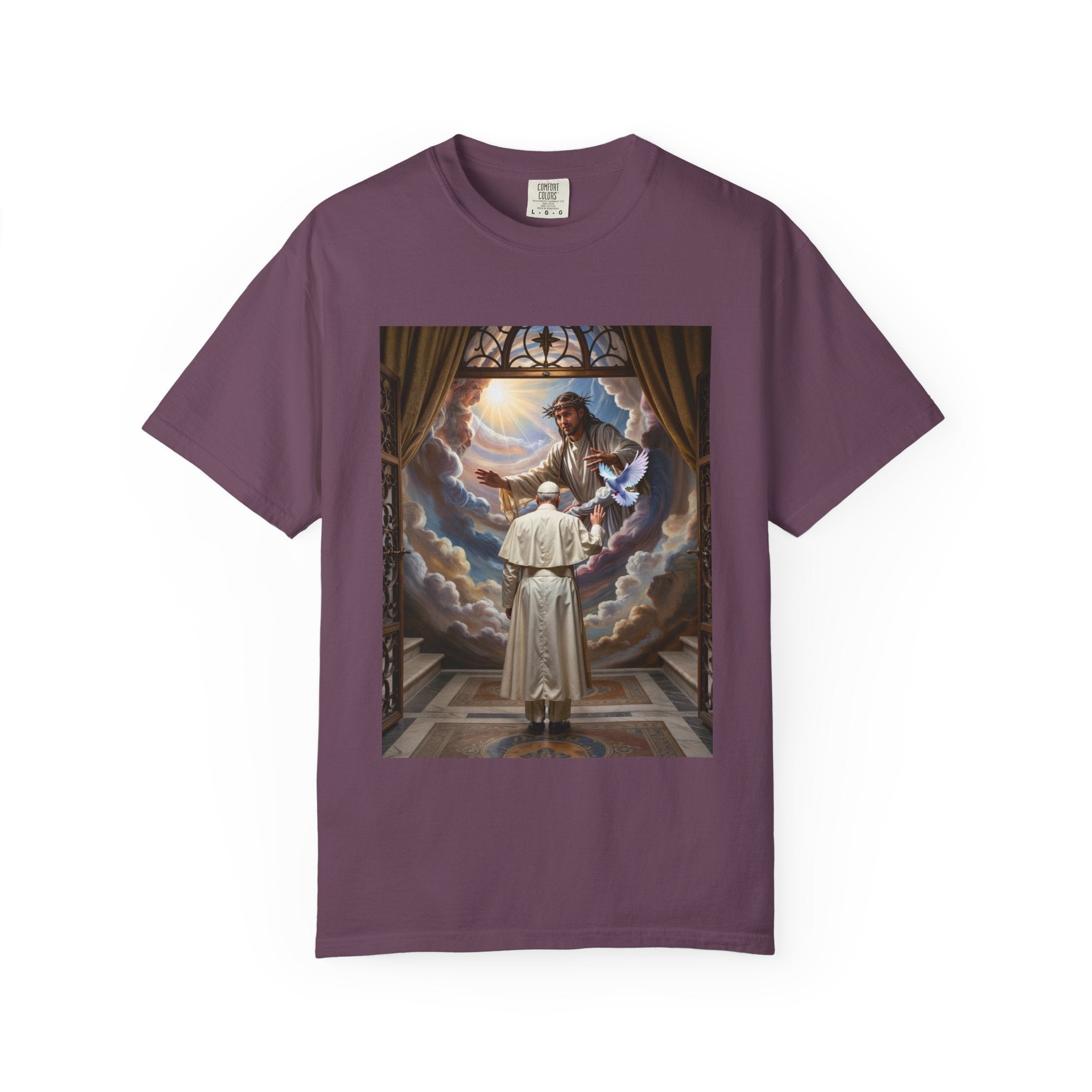 Artistic Unisex Garment-Dyed T-shirt - Divine Inspiration Design - Angel Body