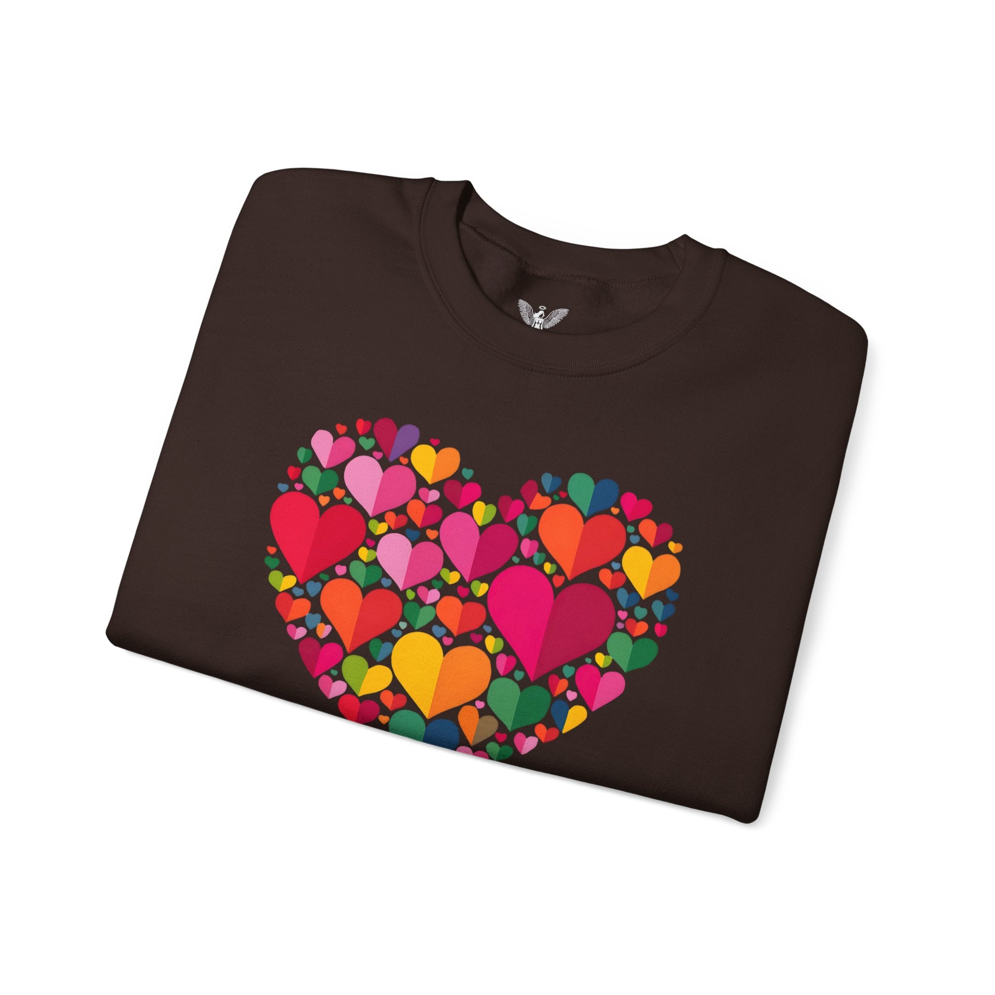 Have a Heart Unisex Sweatshirt - Colorful Valentine’s Day Crewneck for Comfort and Love - Angel Body
