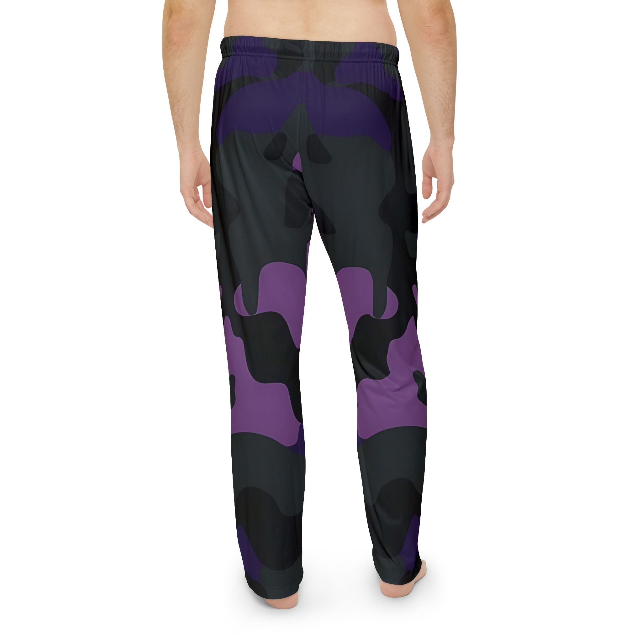 Stylish Camo Men’s Pajama Pants - Purple Pattern for Comfort & Relaxation