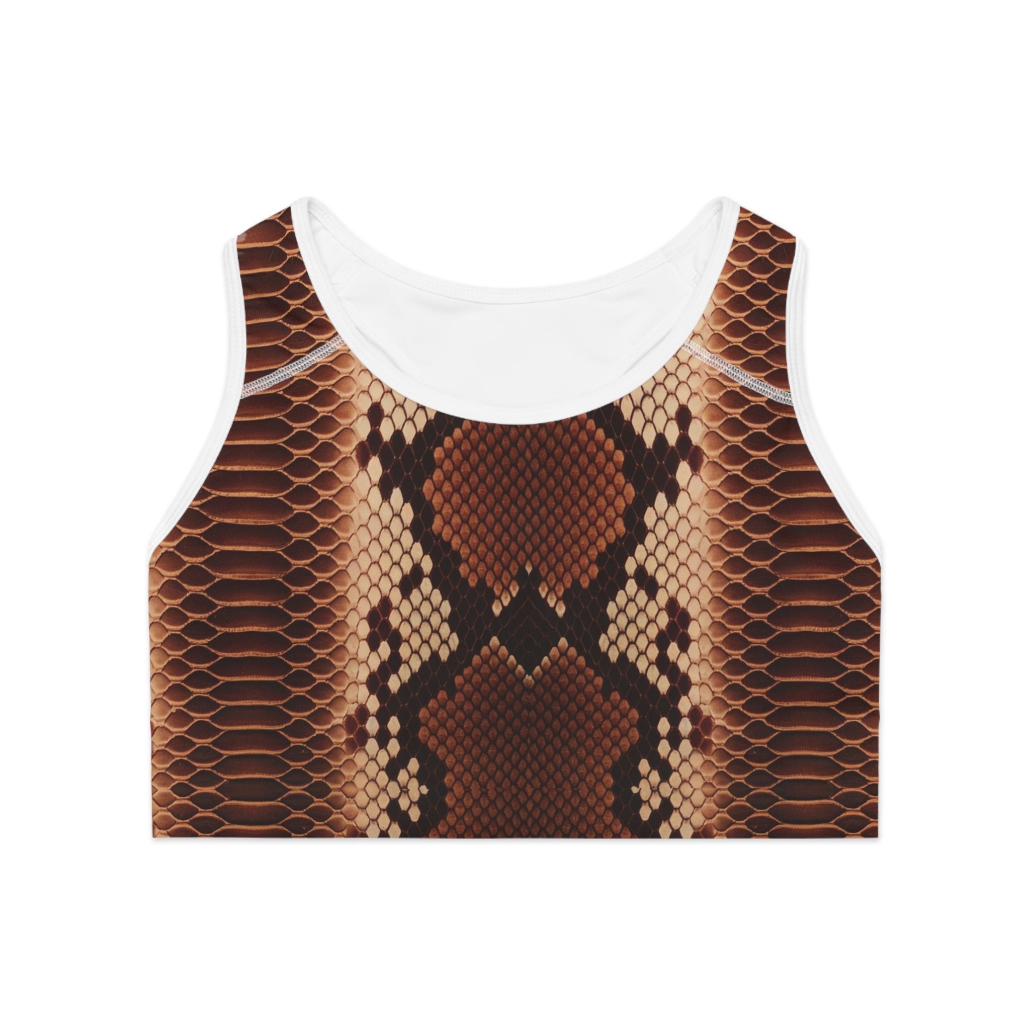 Stylish Snake Print Sports Bra for Comfort and Performance - Angel Body