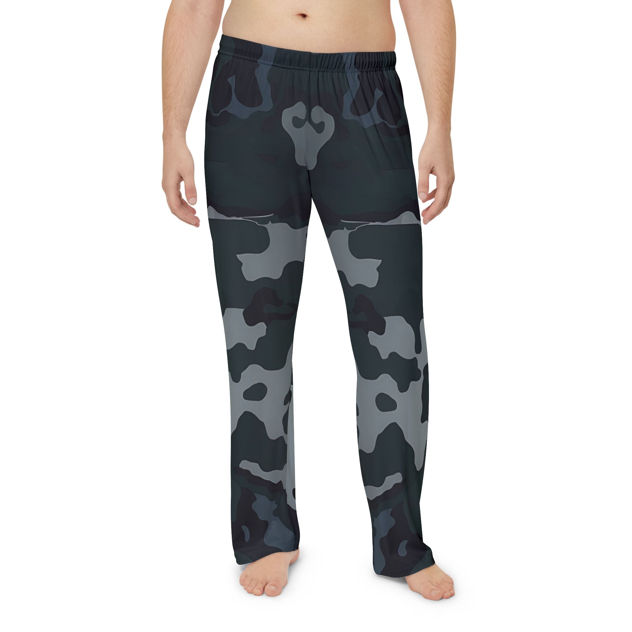 Comfortable Men's Dark Camouflage Pajama Pants - Relaxed Fit for Everyday Wear