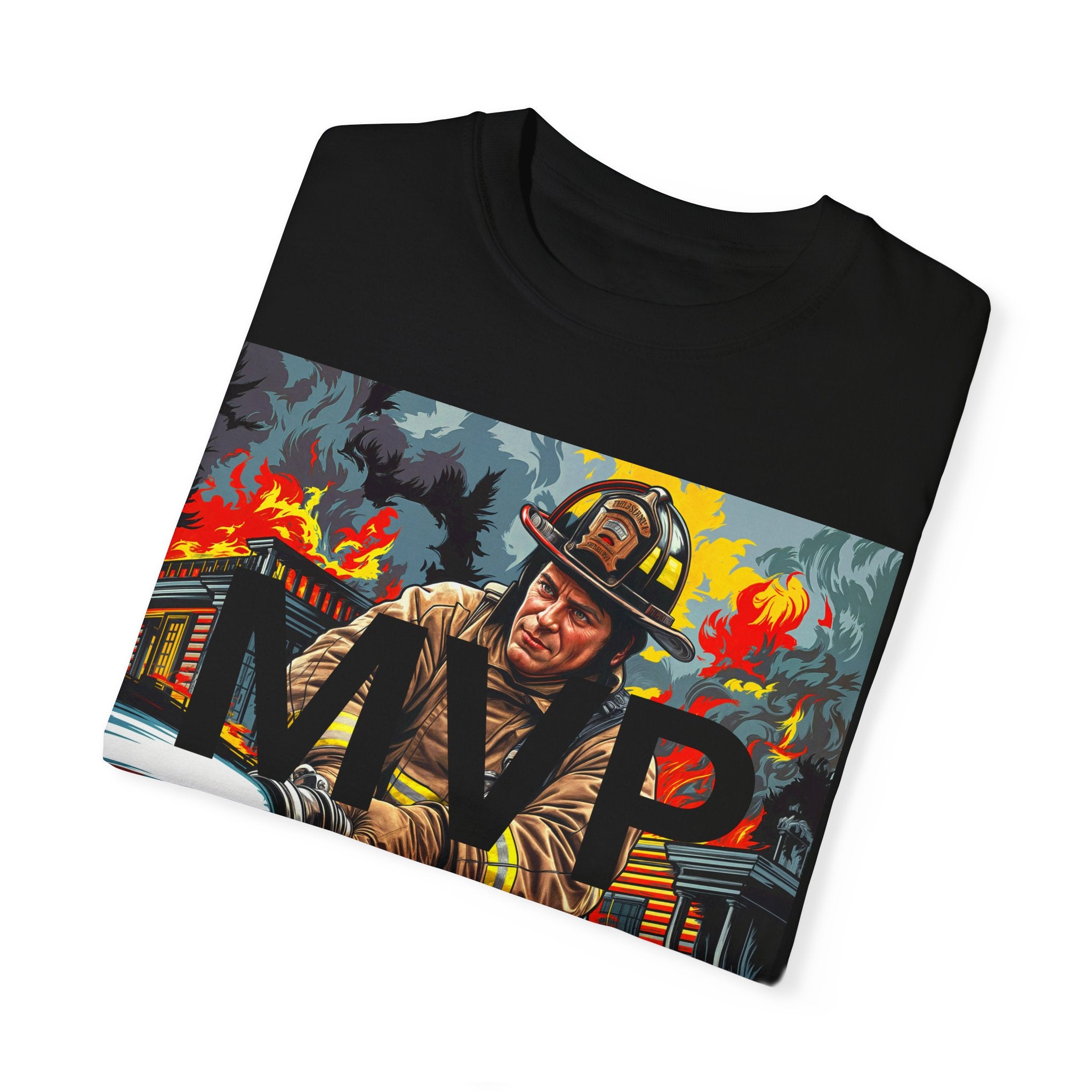 MVP Thank You Firefighter T-Shirt - Unisex Garment-Dyed Tee - Angel Body
