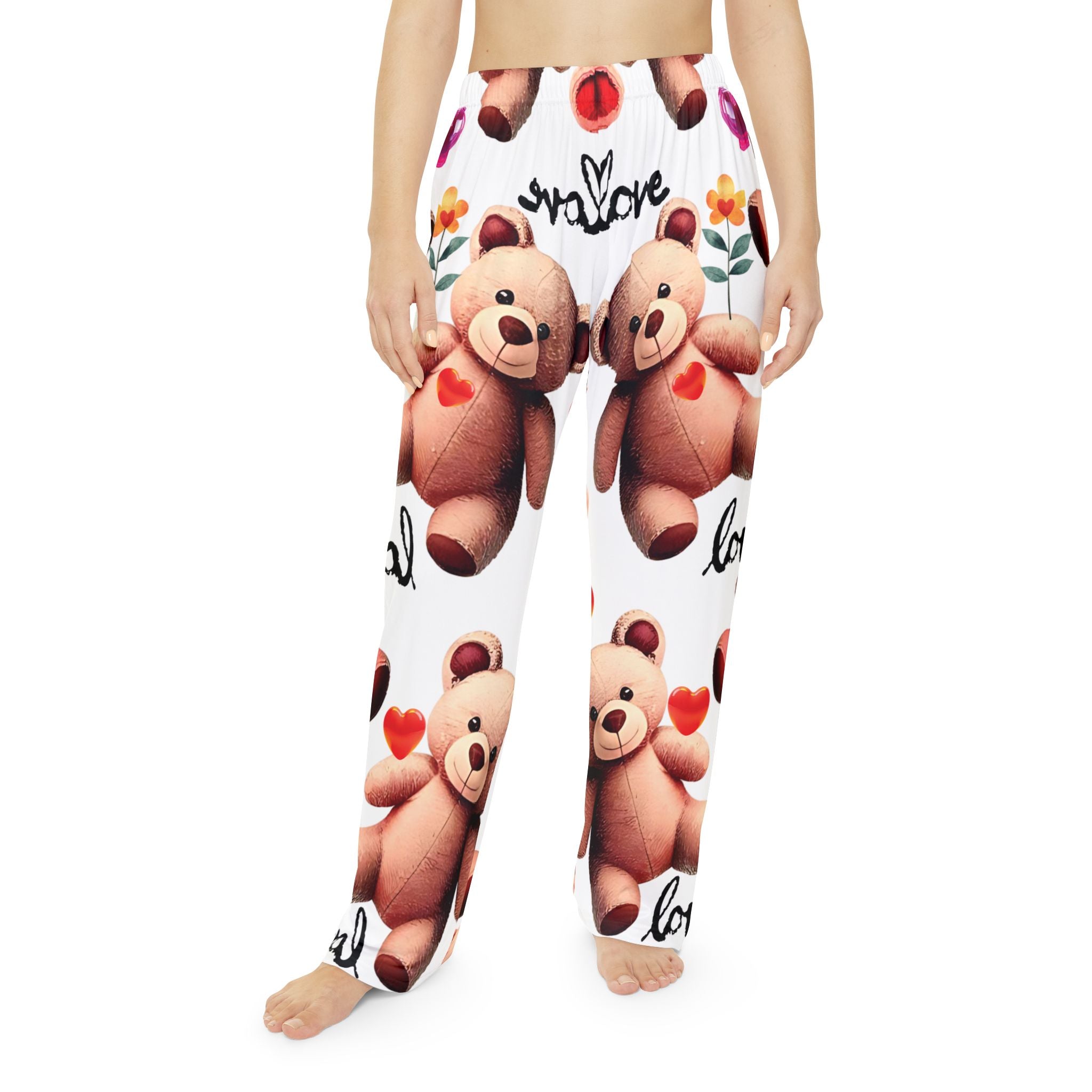 Cute Bear Print Women's Pajama Pants – Cozy & Loving Sleepwear - Angel Body