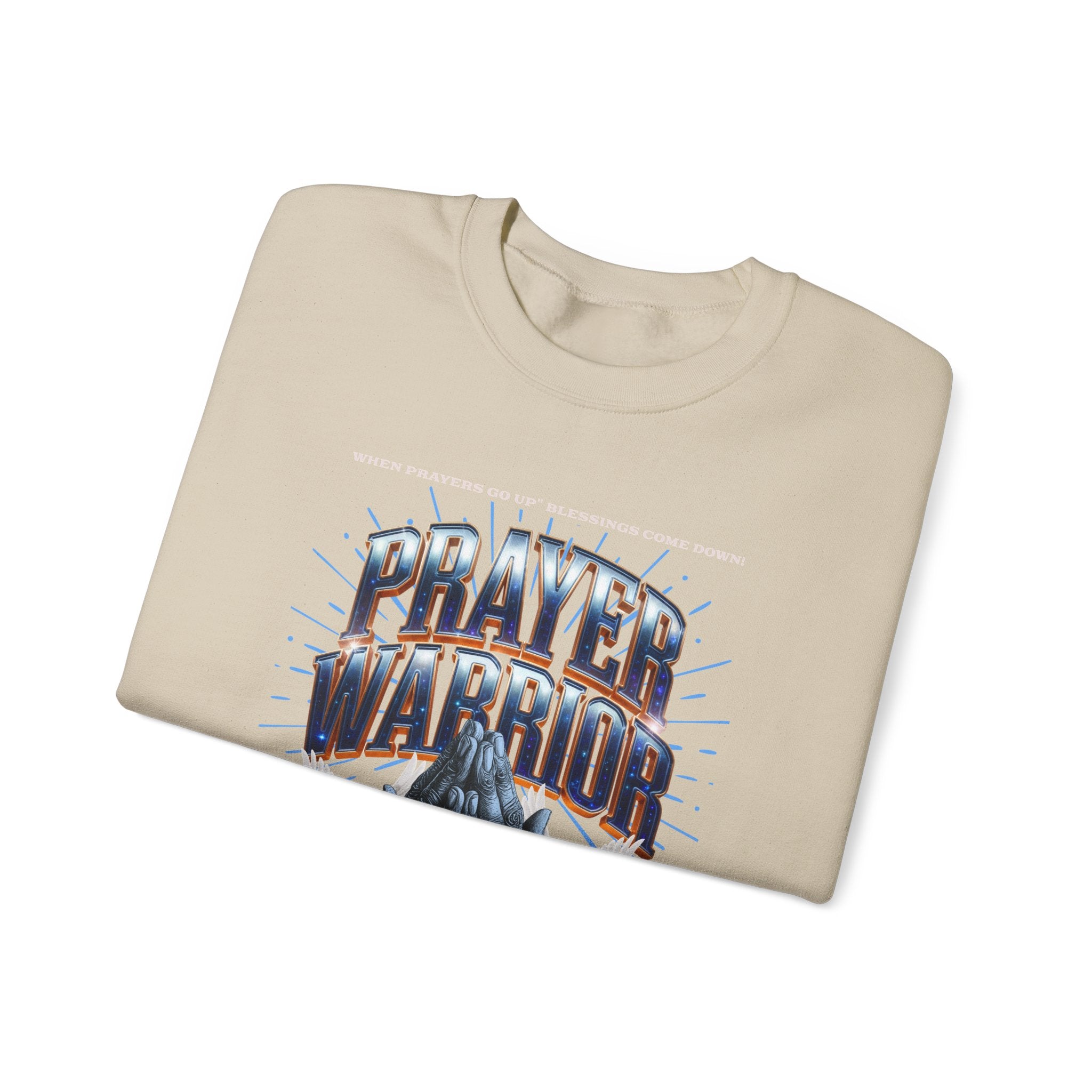 Prayer Warrior Crewneck Sweatshirt - Unisex Heavy Blend™ - Faith-Inspired Apparel - Angel Body
