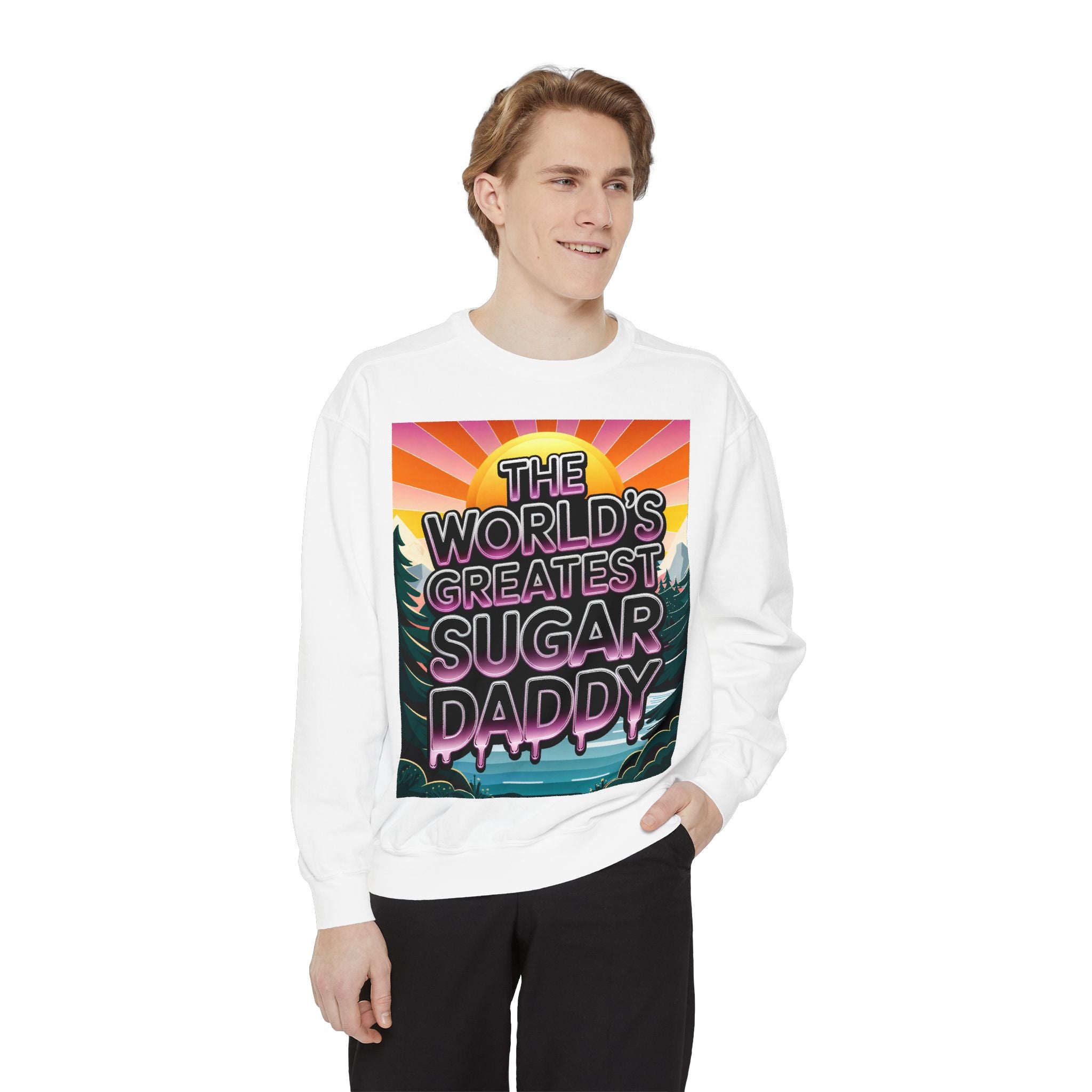 World's Greatest Sugar Daddy Sweatshirt | Cozy, Fun Gift for Dads and Partners - Angel Body