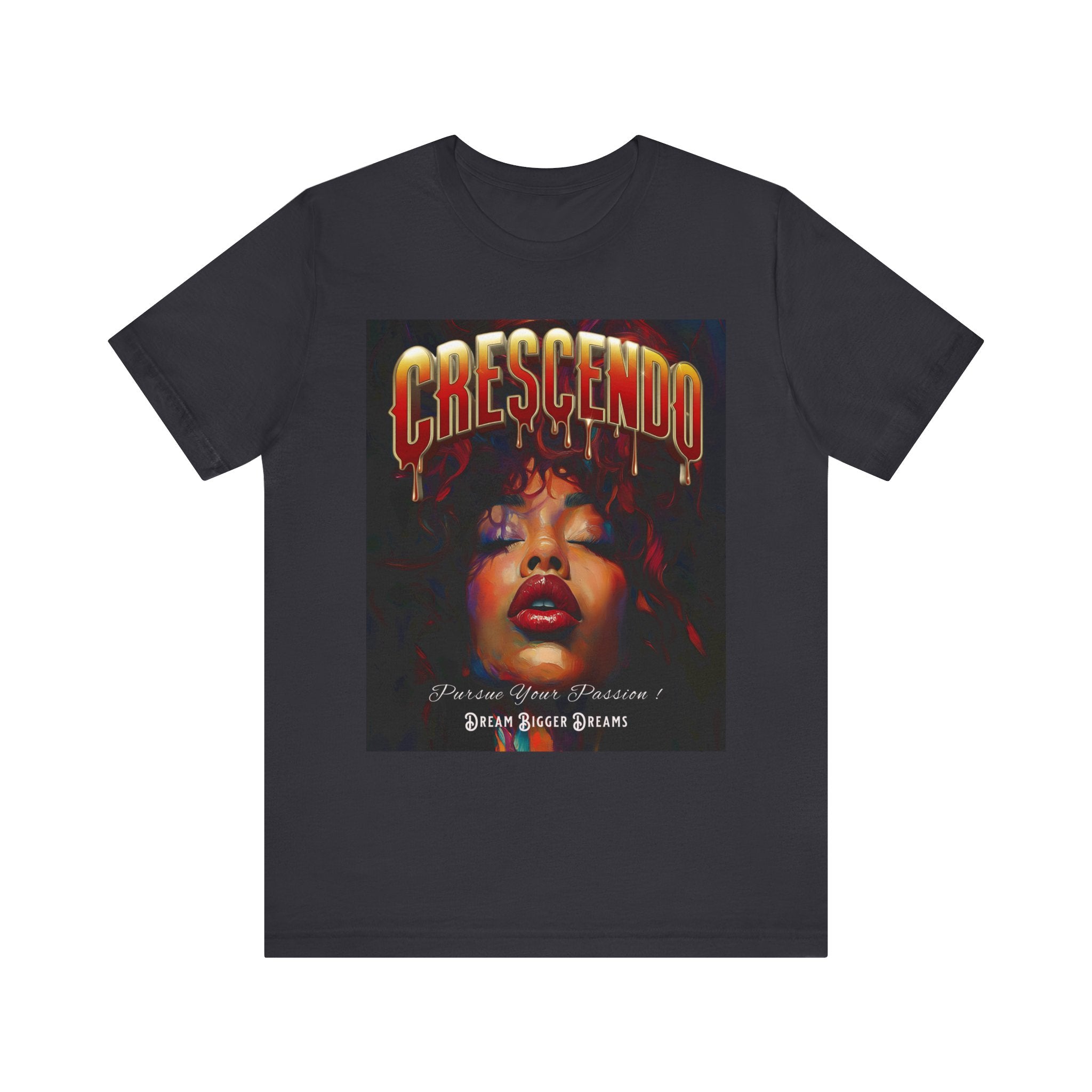 Crescendo Unisex Tee Word play message That means take your life to the highest hight's - Angel Body
