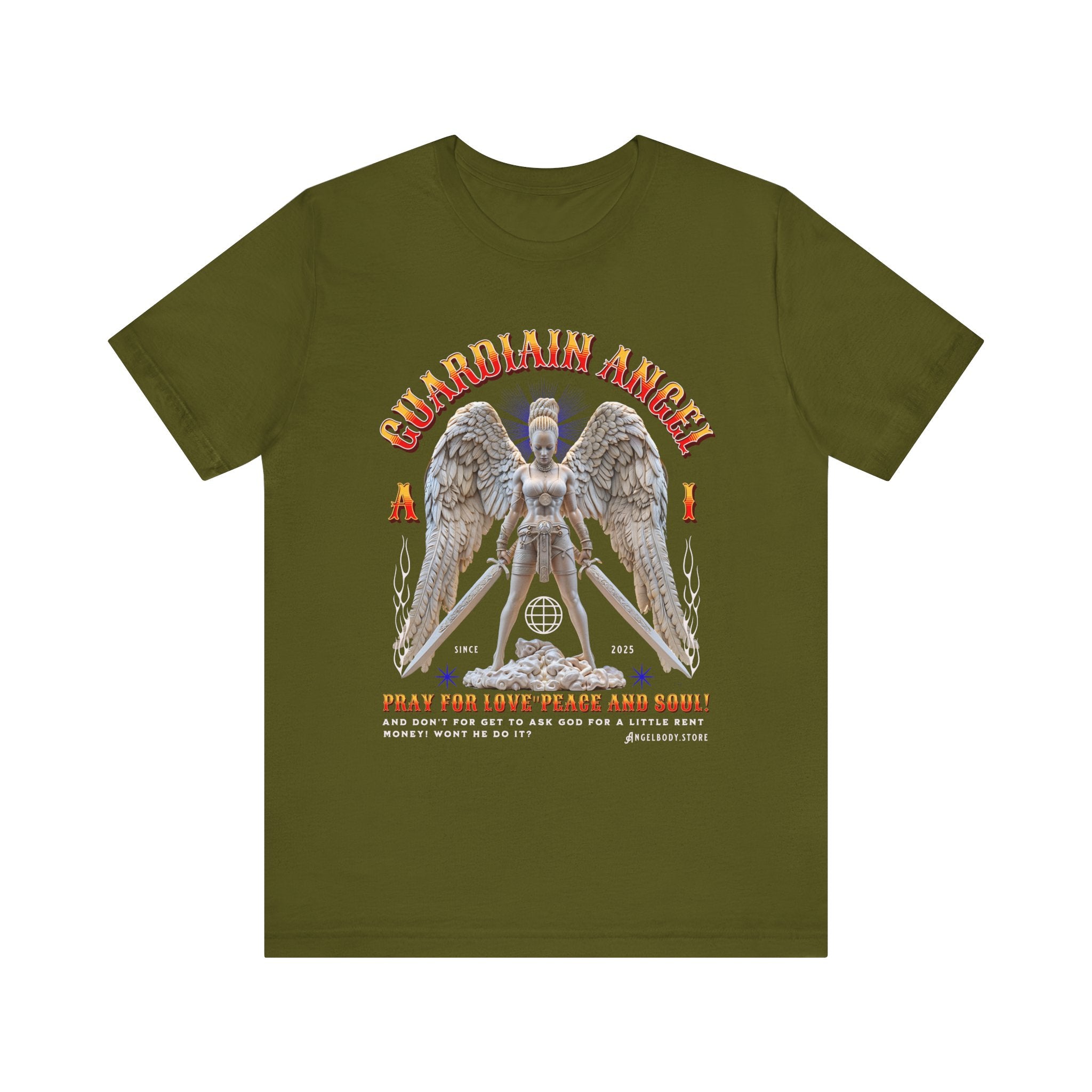 Unisex Jersey Short Sleeve Tee: Guardian Angel Spiritual Warrior - Angel Body