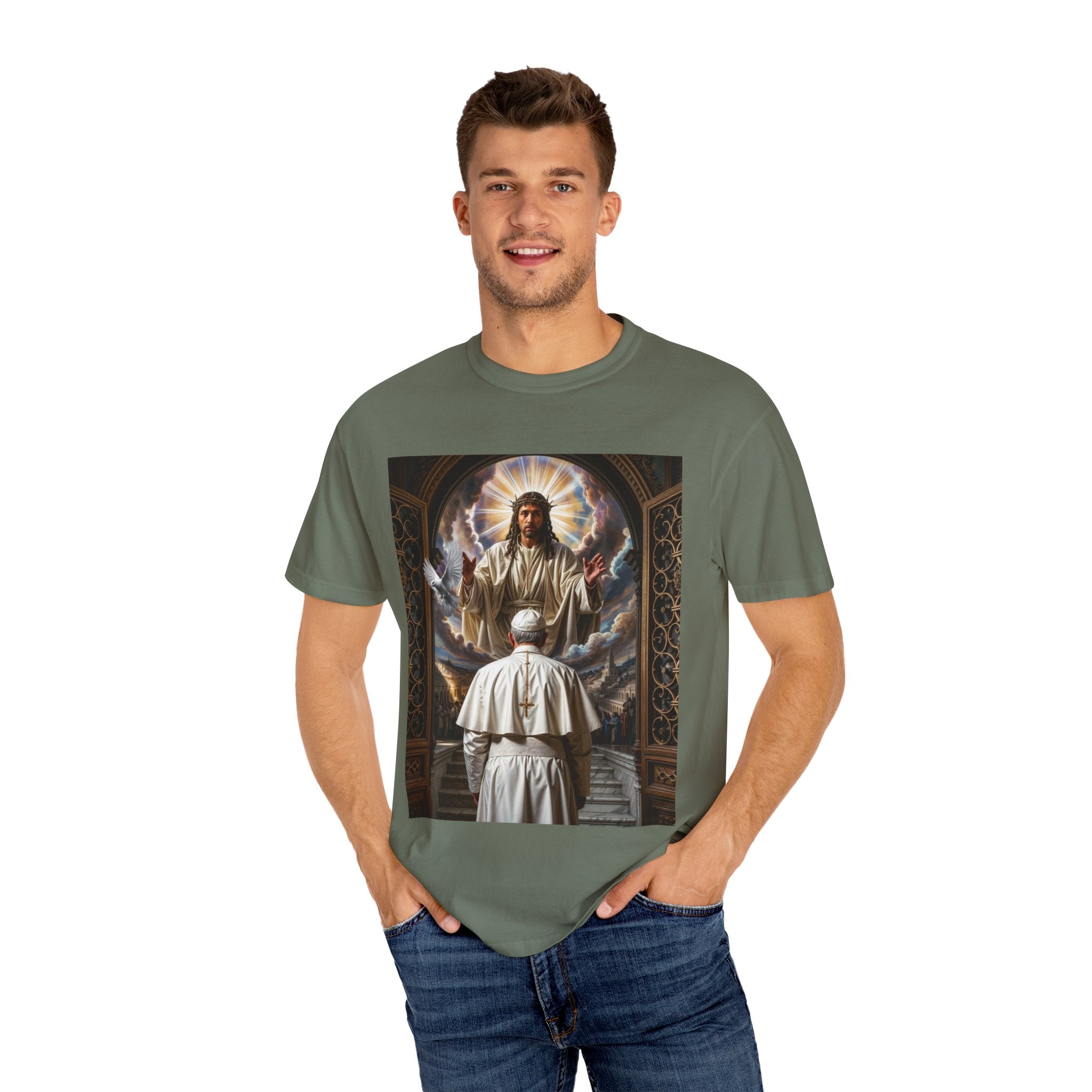Religious Inspiration T-shirt - Jesus and Pope - Angel Body