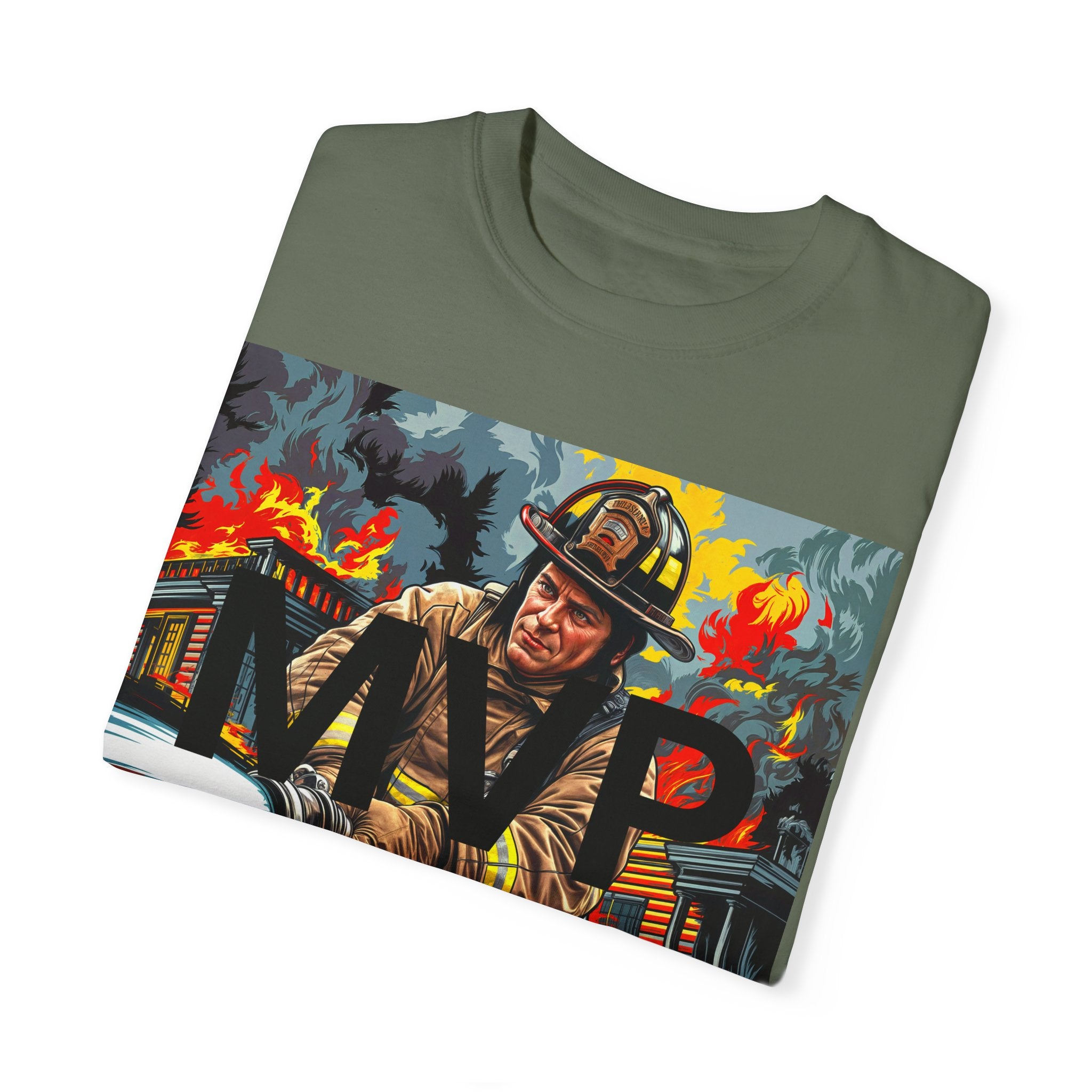MVP Thank You Firefighter T-Shirt - Unisex Garment-Dyed Tee - Angel Body
