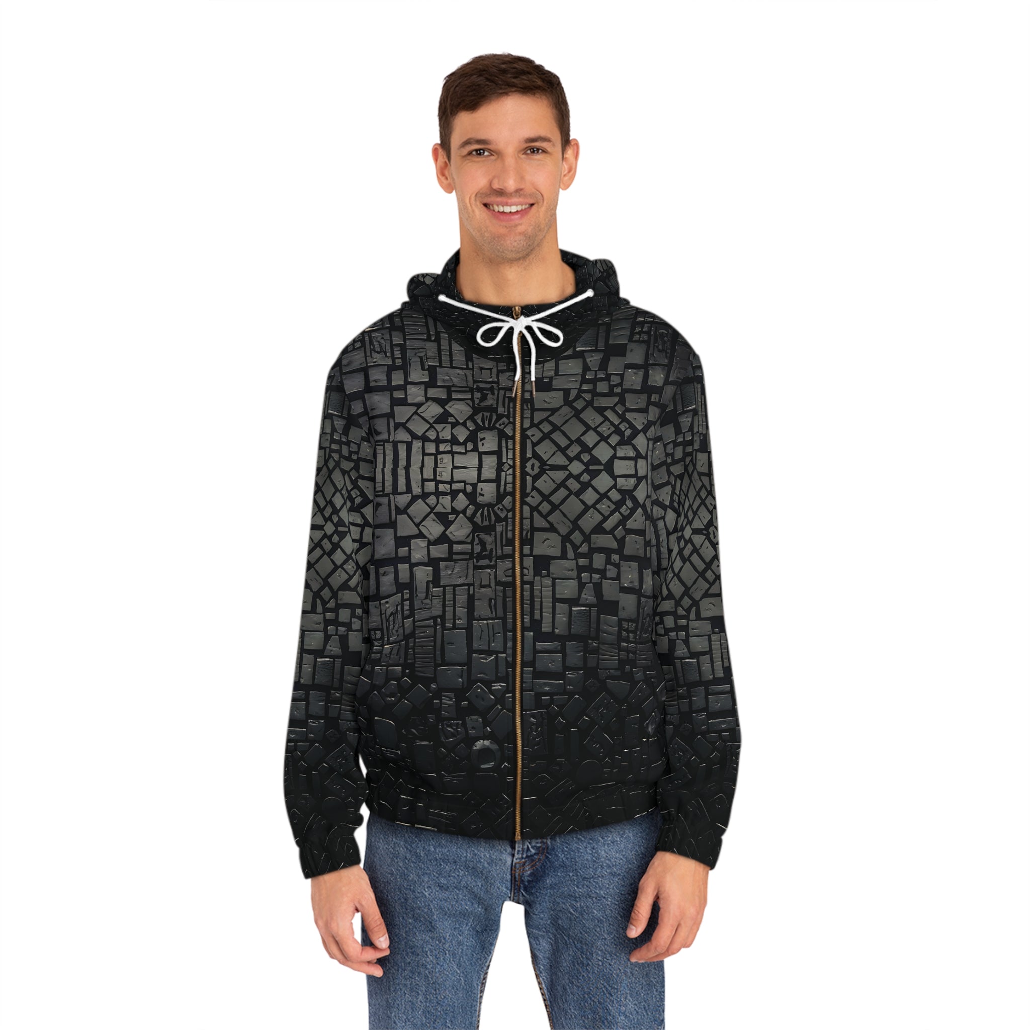 Graphic Hoodie - Futuristic Black & Purple Dragon Design - Angel Body