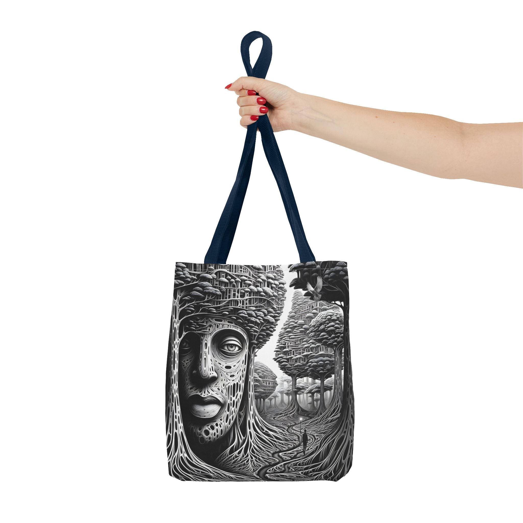 Elegant Crane Tote Bag - Artistic Nature Design for Daily Use and Celebrations - Angel Body