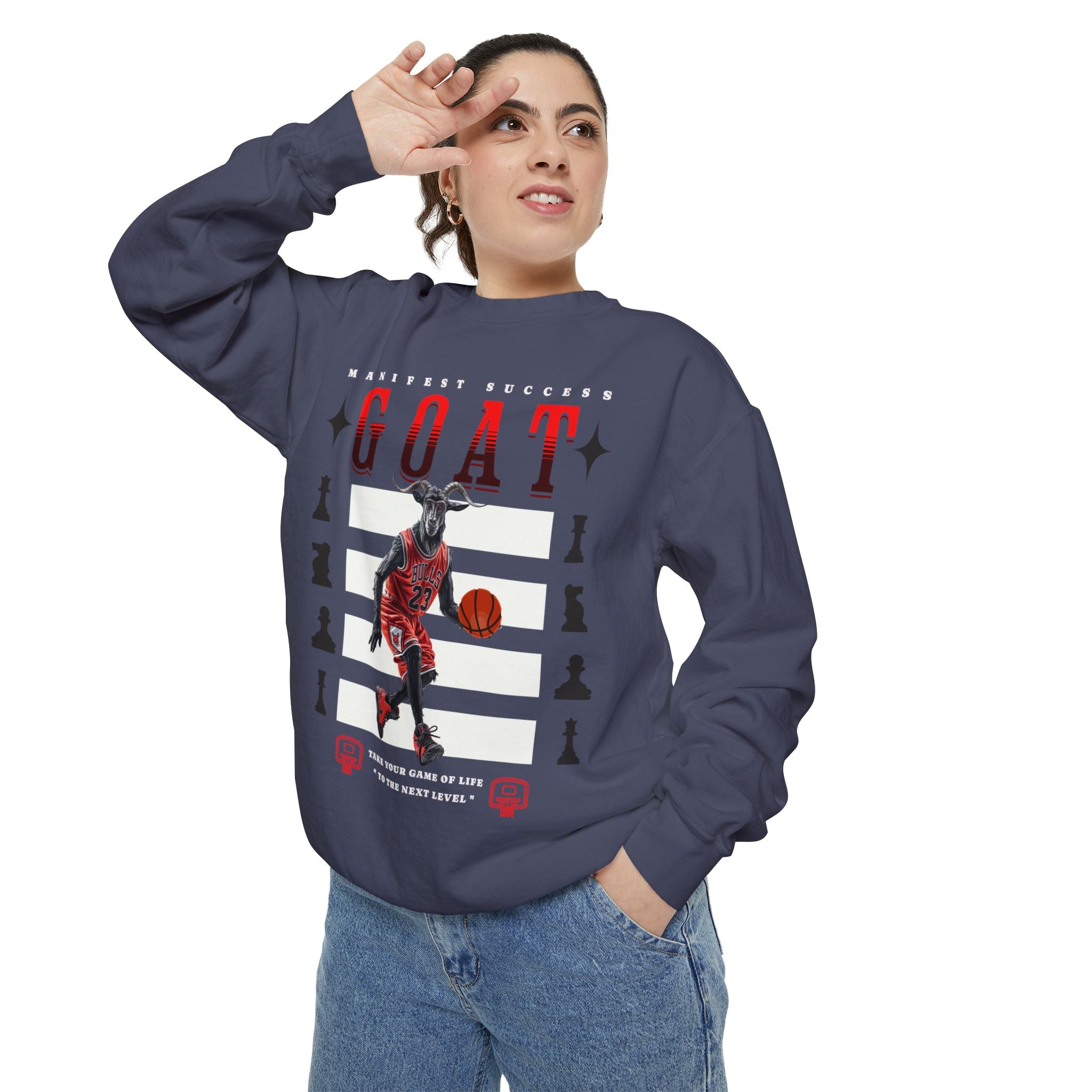 Unisex Garment - Dyed Sweatshirt: GOAT TURN - Angel Body