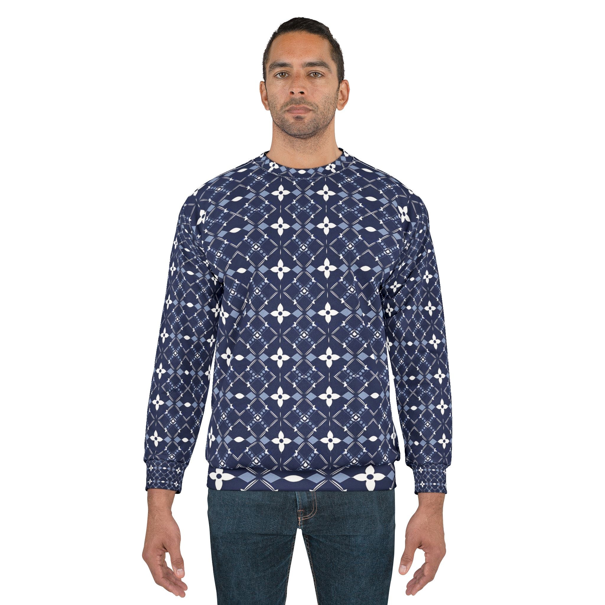 Cozy Floral Pattern Unisex Sweatshirt, Perfect for Casual Outings, Gifts for Friends, Fall Fashion, Layering Piece, Everyday Comfort