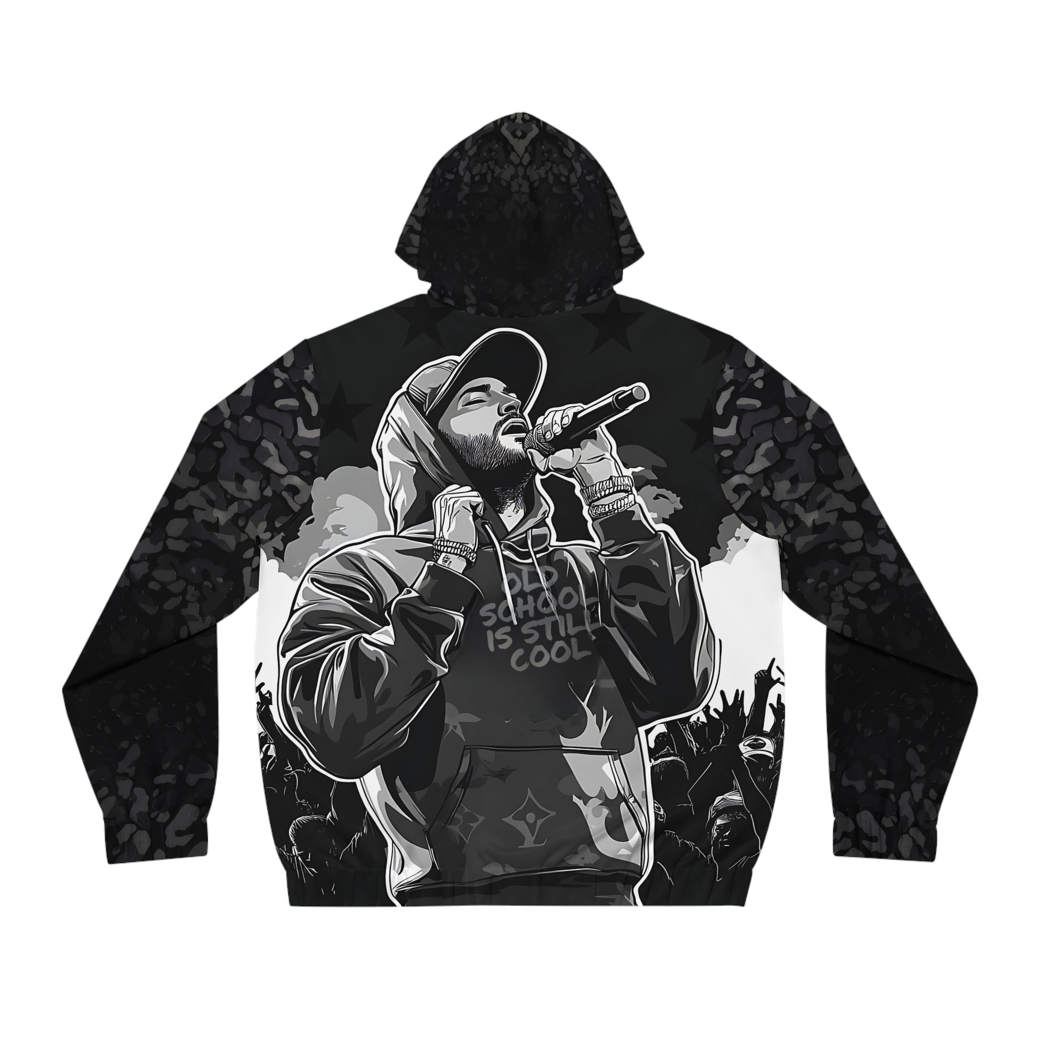 Urban Style Full-Zip Hoodie - Old School Is Still Cool - Angel Body