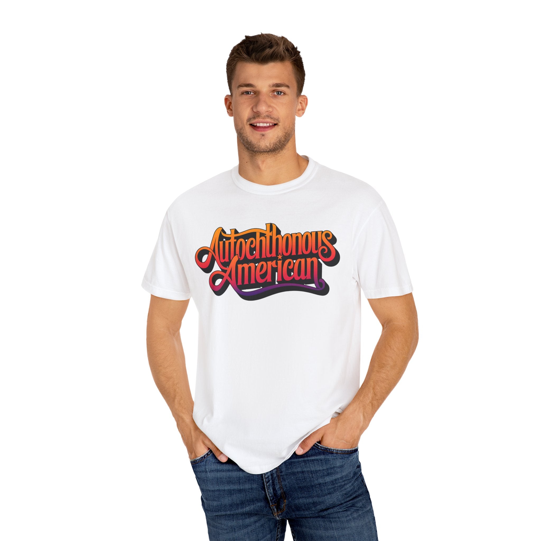 Autochthonous American T-Shirt - Vibrant Graphic Tee for Cultural Celebrations