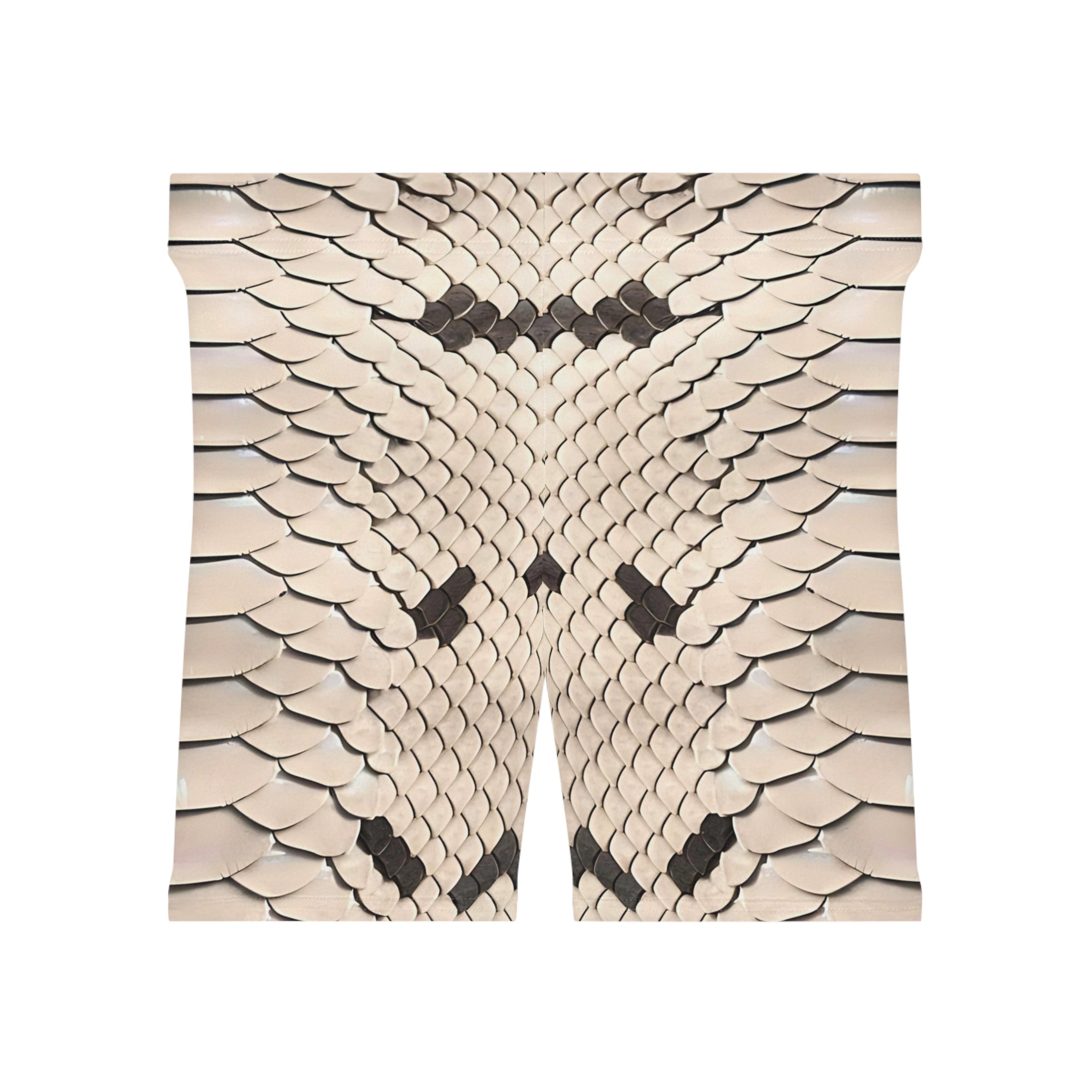 Women's Snake Print Biker Shorts - Stylish & Comfortable Activewear