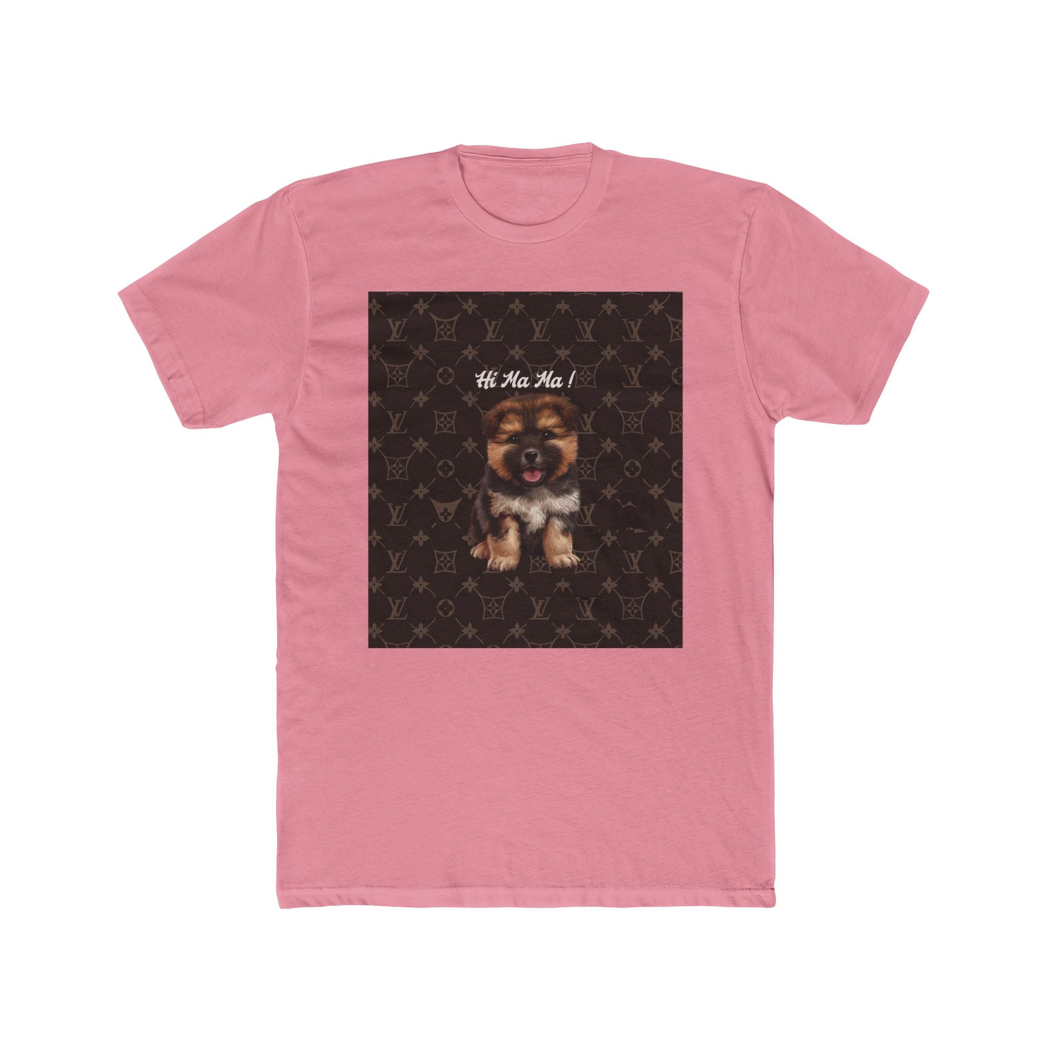 Humorous Pet Lover Unisex Cotton Crew Tee - 'He He Ha Ha!' - Angel Body