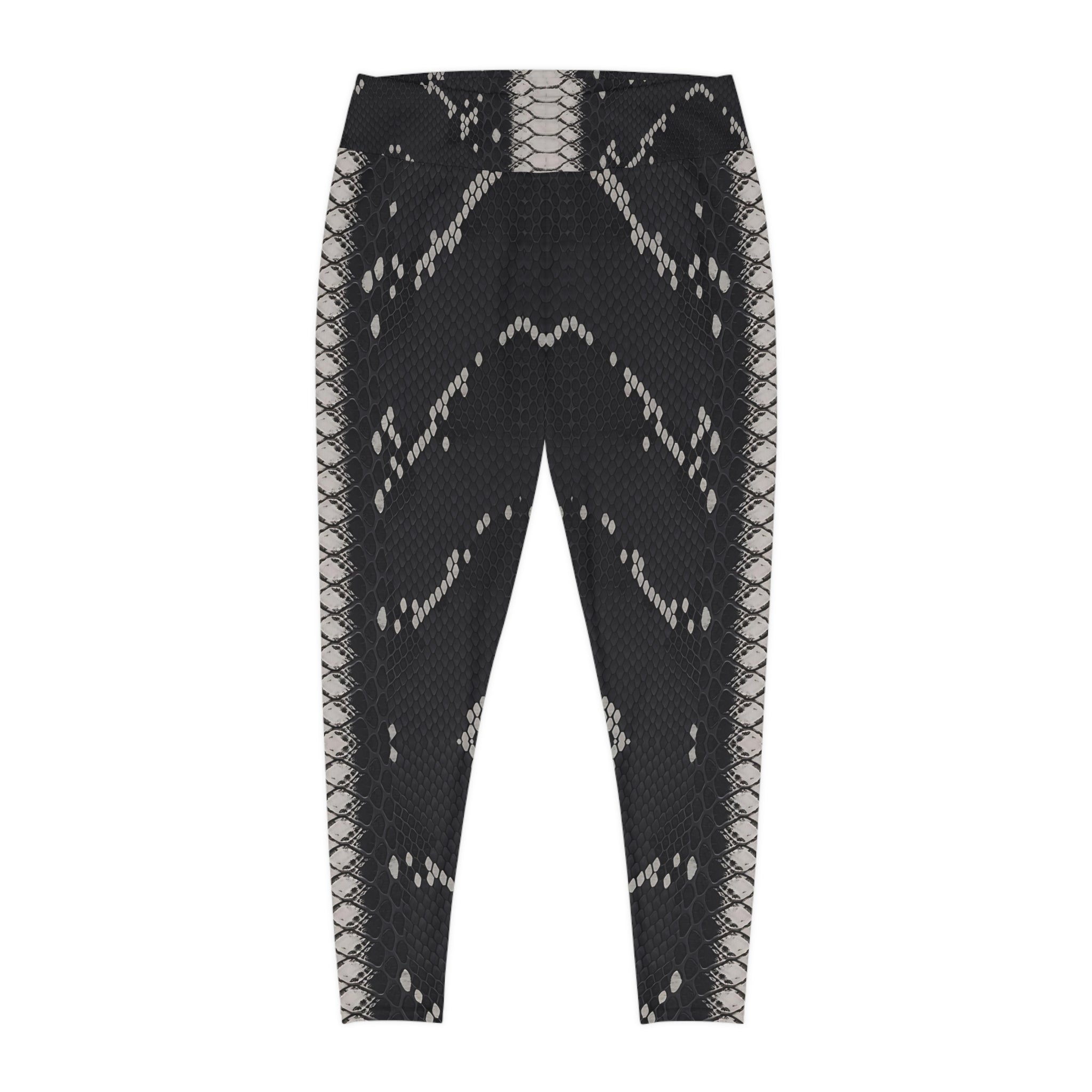 Stylish Plus Size Snake Print Leggings for Active Wear