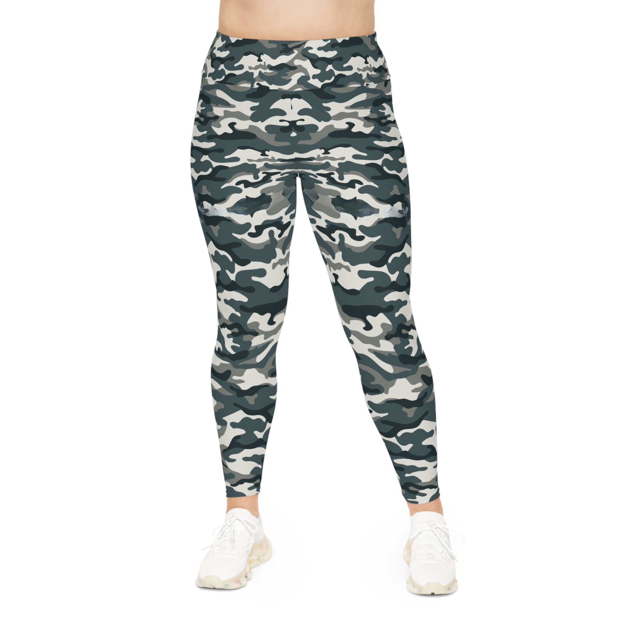 Plus Size Camouflage Leggings for Stylish Comfort | Activewear Essentials - Angel Body