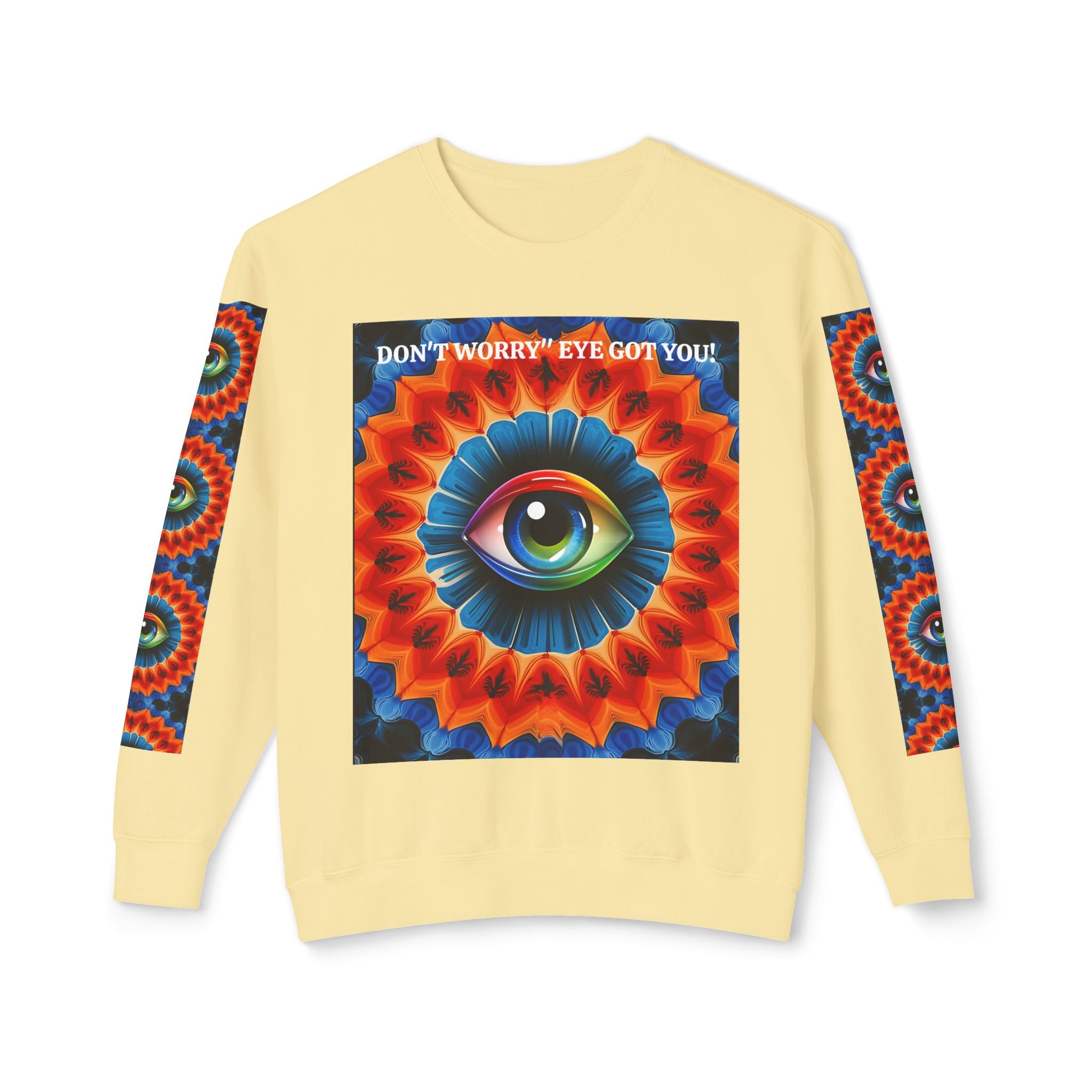 Crewneck Sweatshirt - Creative Eye Mandala Design - Angel Body