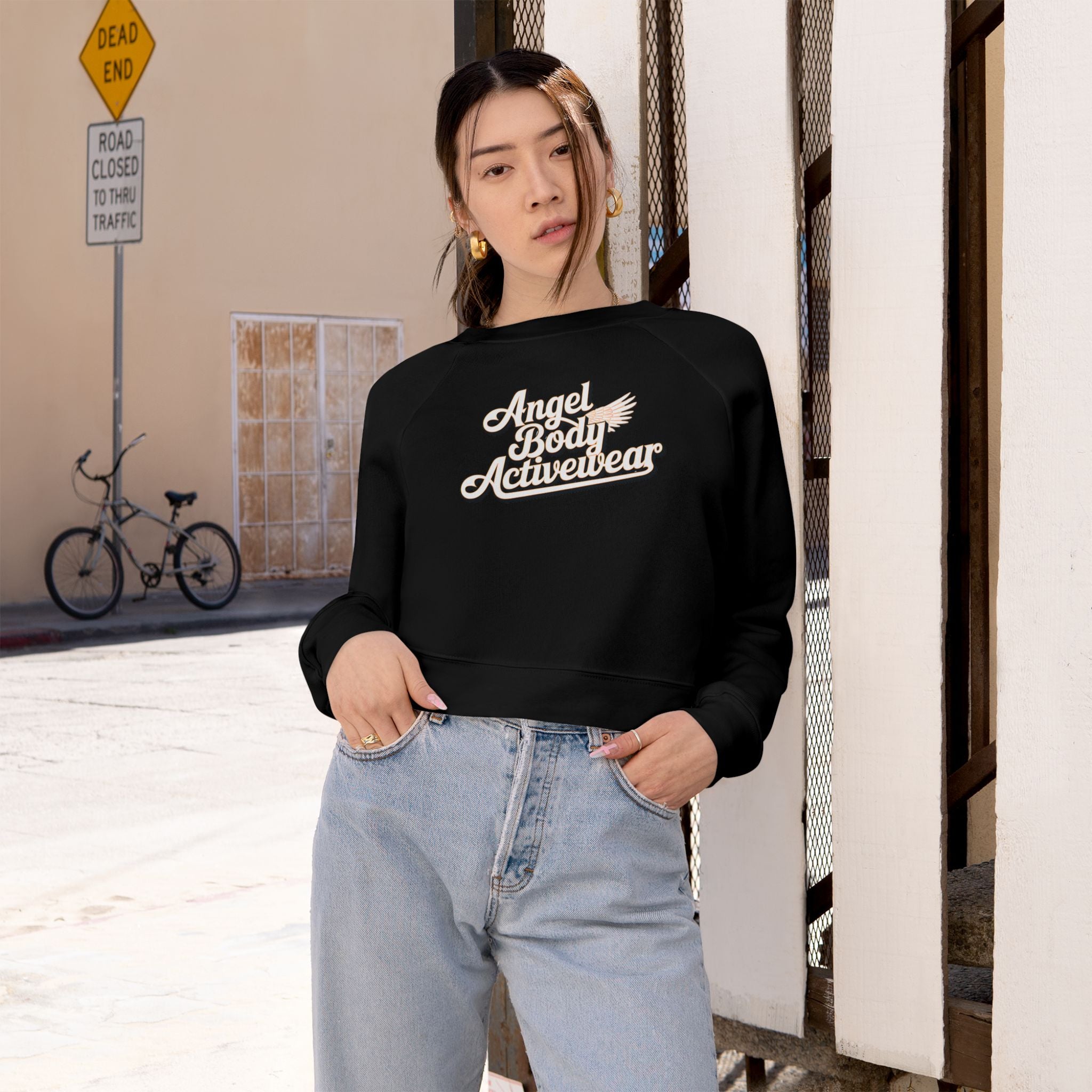 Angel Body Activewear Women's Cropped Fleece Pullover - Stylish & Cozy Sweatshirt for Athleisure - Angel Body