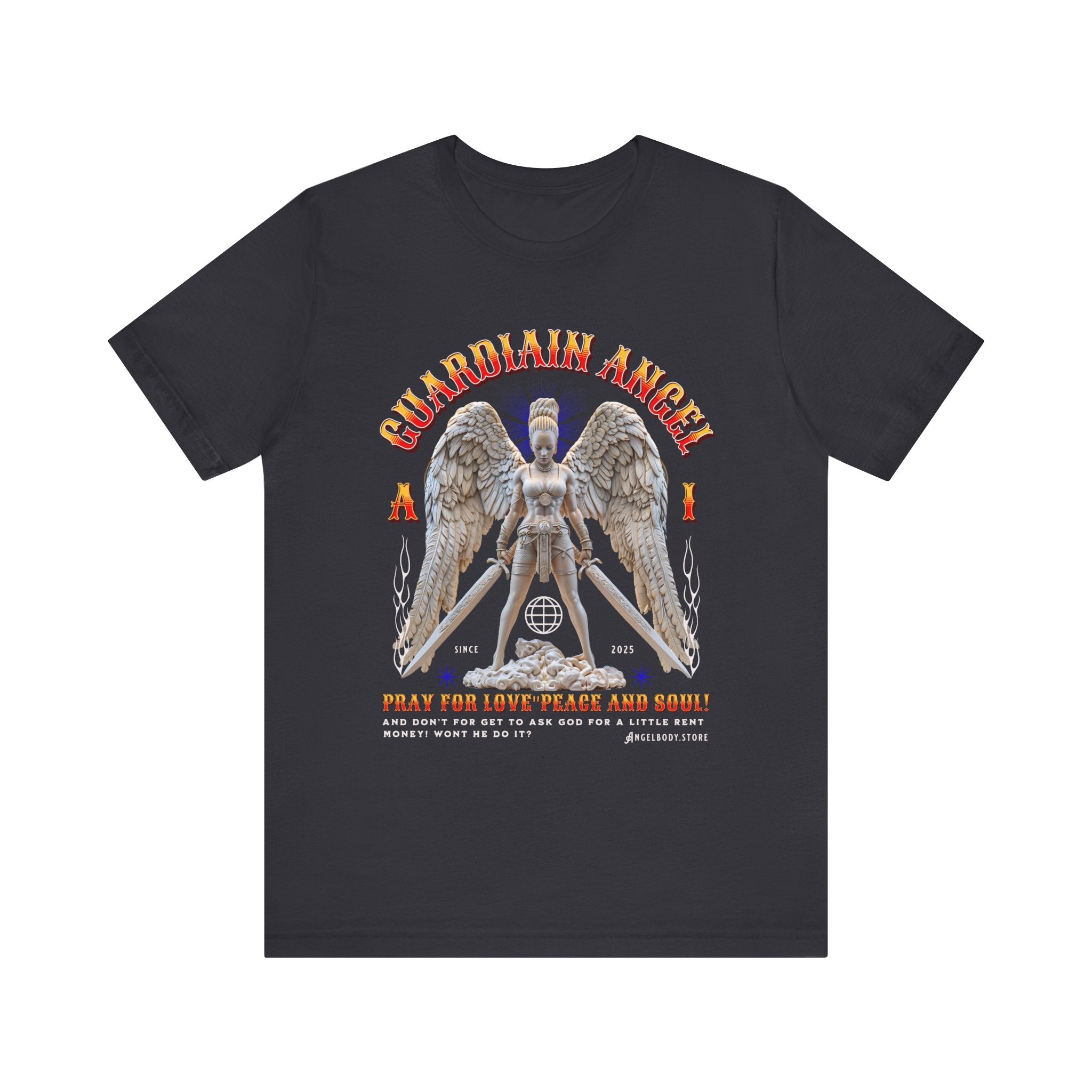 Unisex Jersey Short Sleeve Tee: Guardian Angel Spiritual Warrior - Angel Body