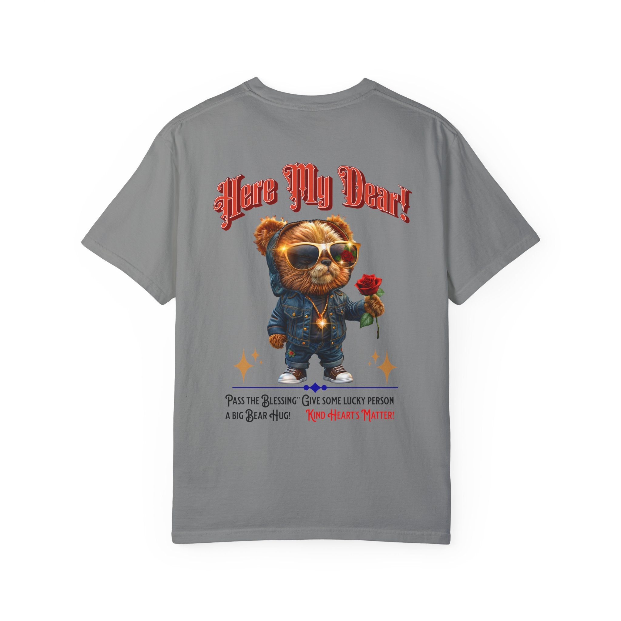 Cute Bear Graphic Unisex T-Shirt - 'Here My Dear!' - Perfect for Casual Wear - Angel Body