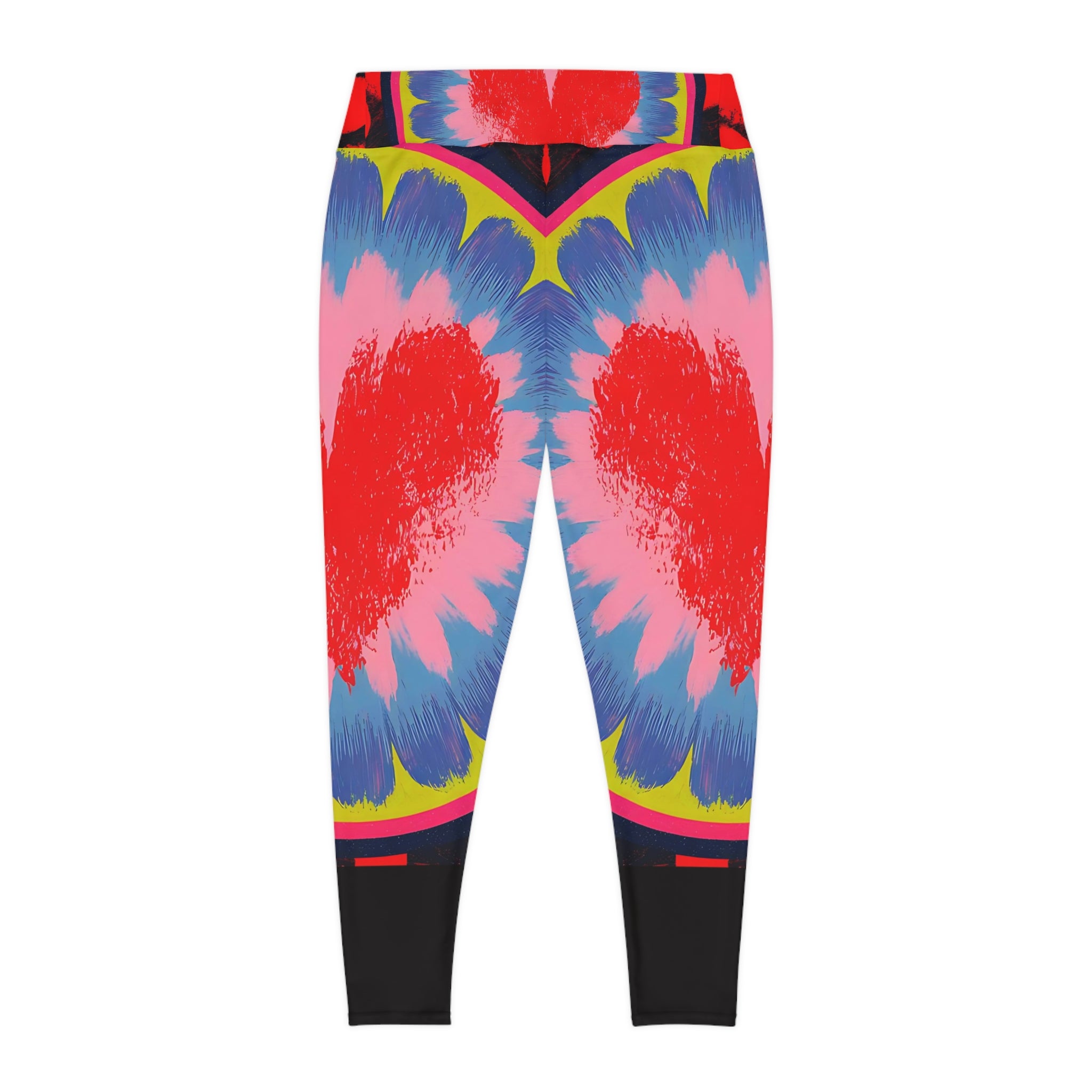Woman Vibrant Heart Plus Size Leggings for Comfort & Style - Angel Body