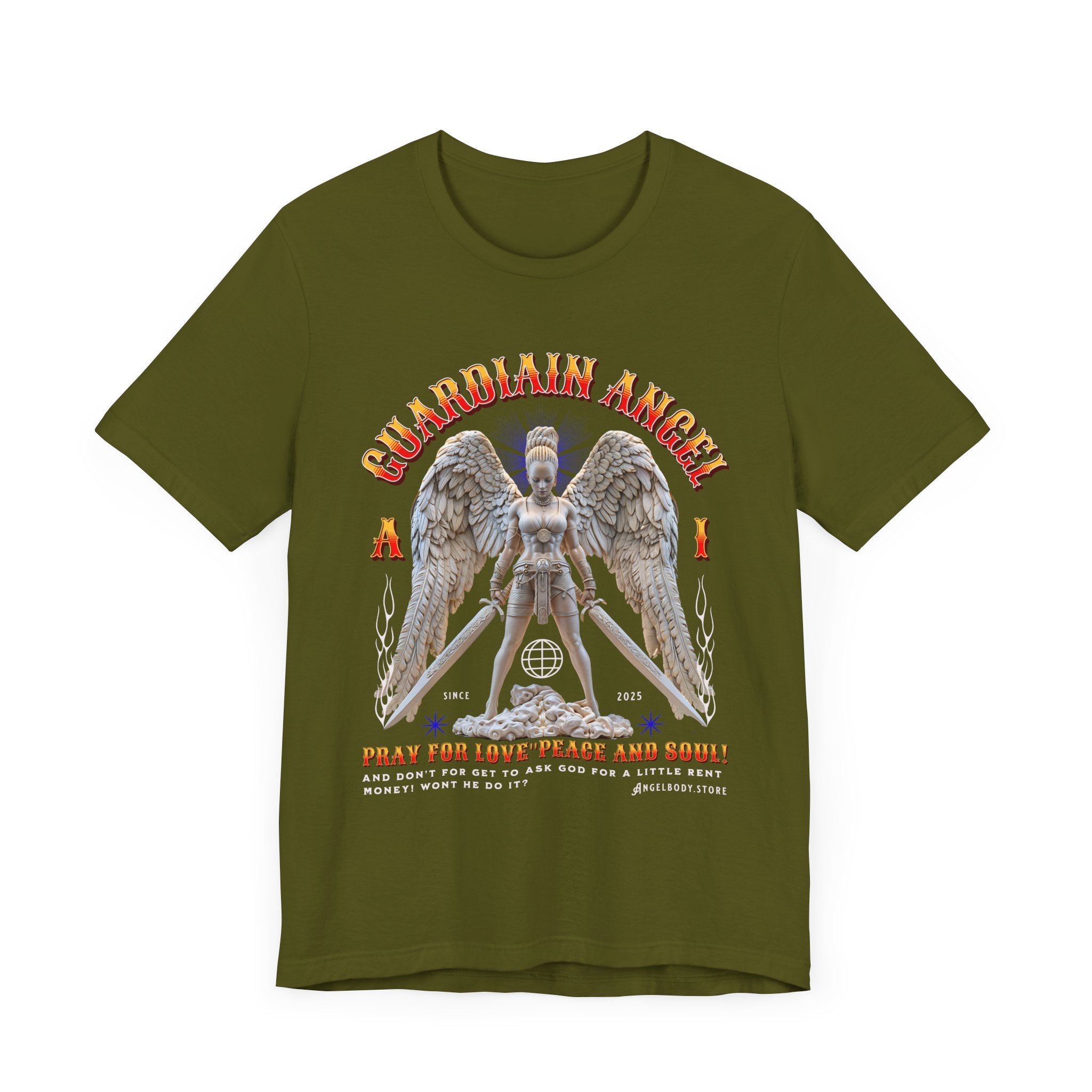 Unisex Jersey Short Sleeve Tee: Guardian Angel Spiritual Warrior - Angel Body