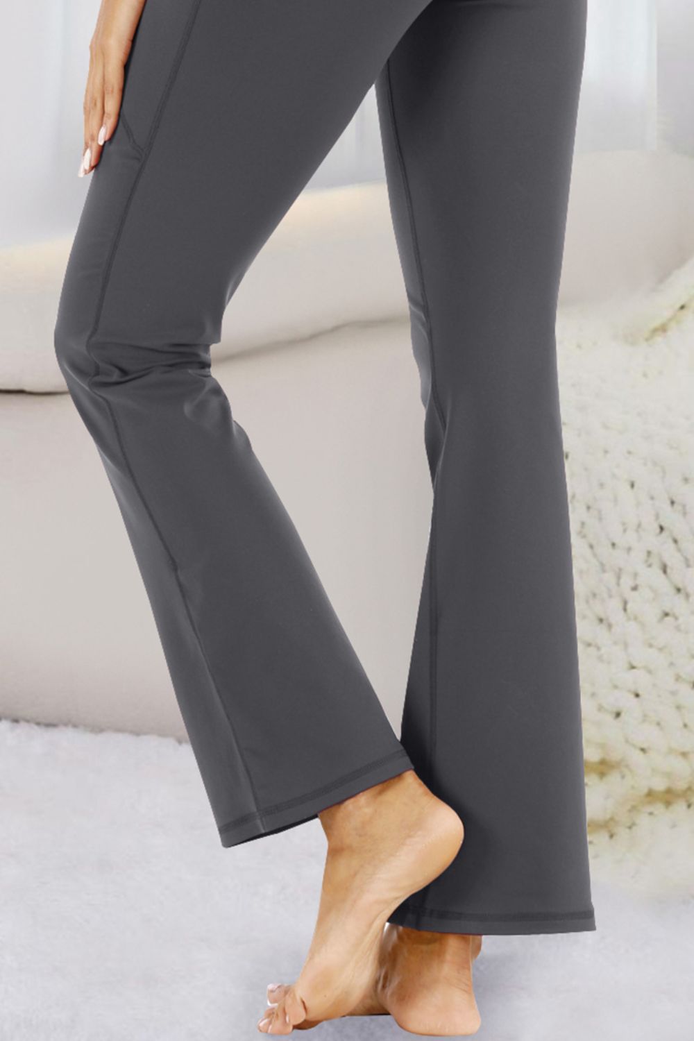 Pocketed High Waist Active Pants - Angel Body