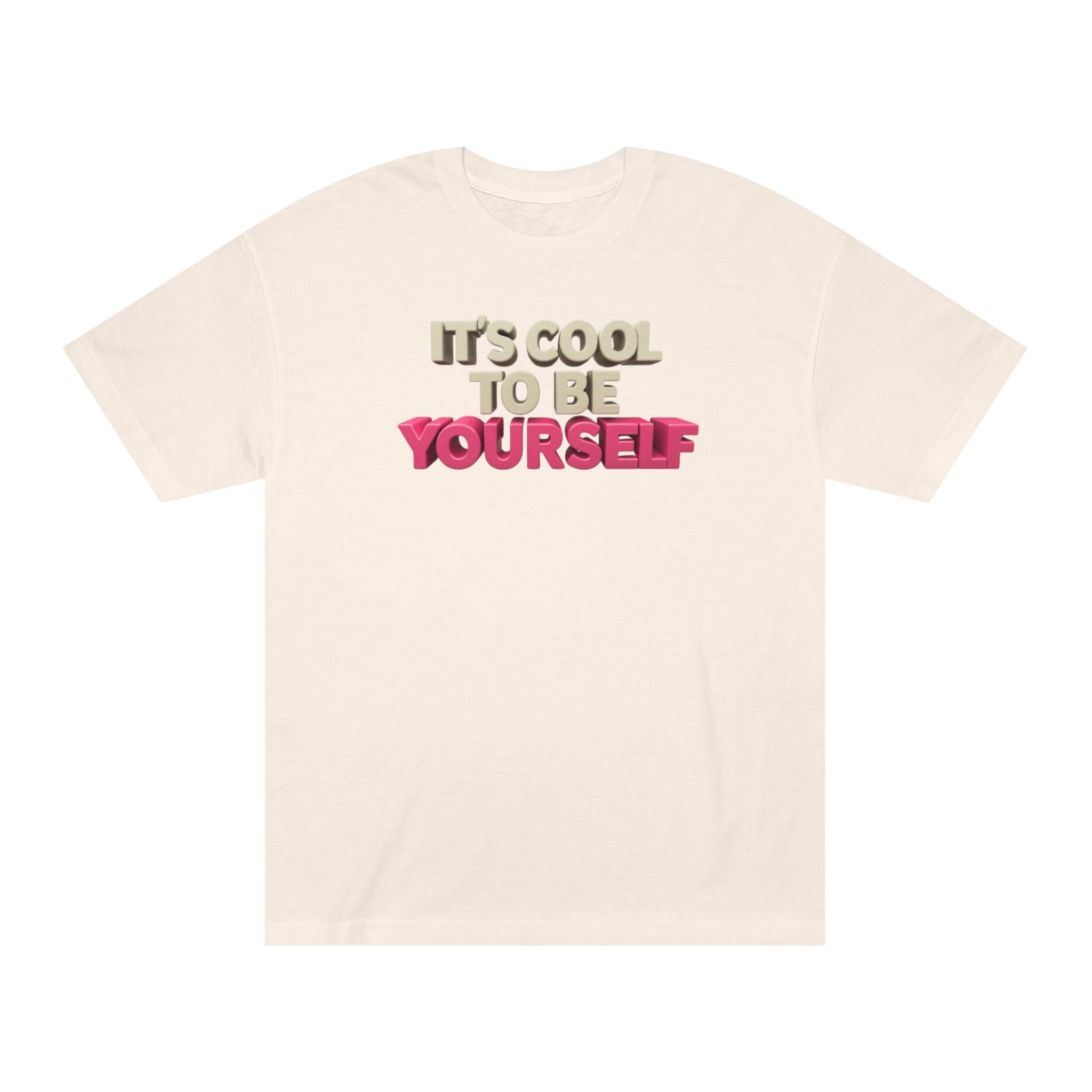 Unisex Classic Tee - 'It's Cool to Be Yourself' Motivational Shirt - Angel Body