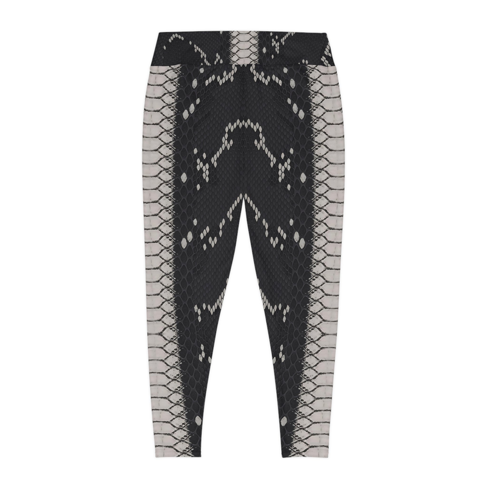 Stylish Plus Size Snake Print Leggings for Active Wear