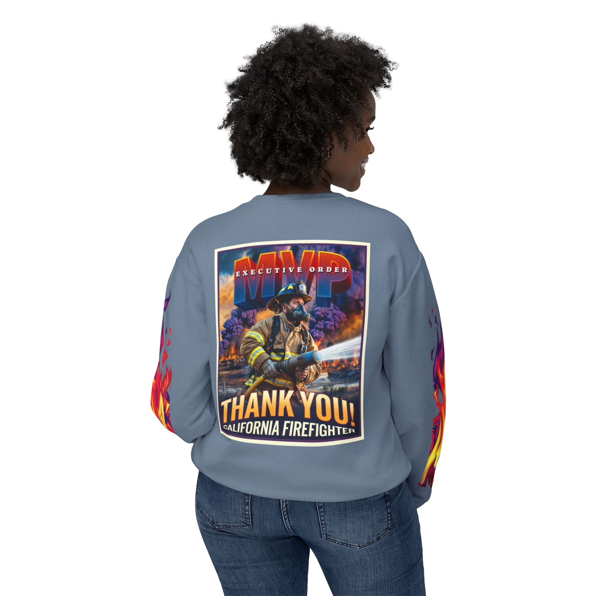 California Firefighter Crewneck Sweatshirt - Angel Body