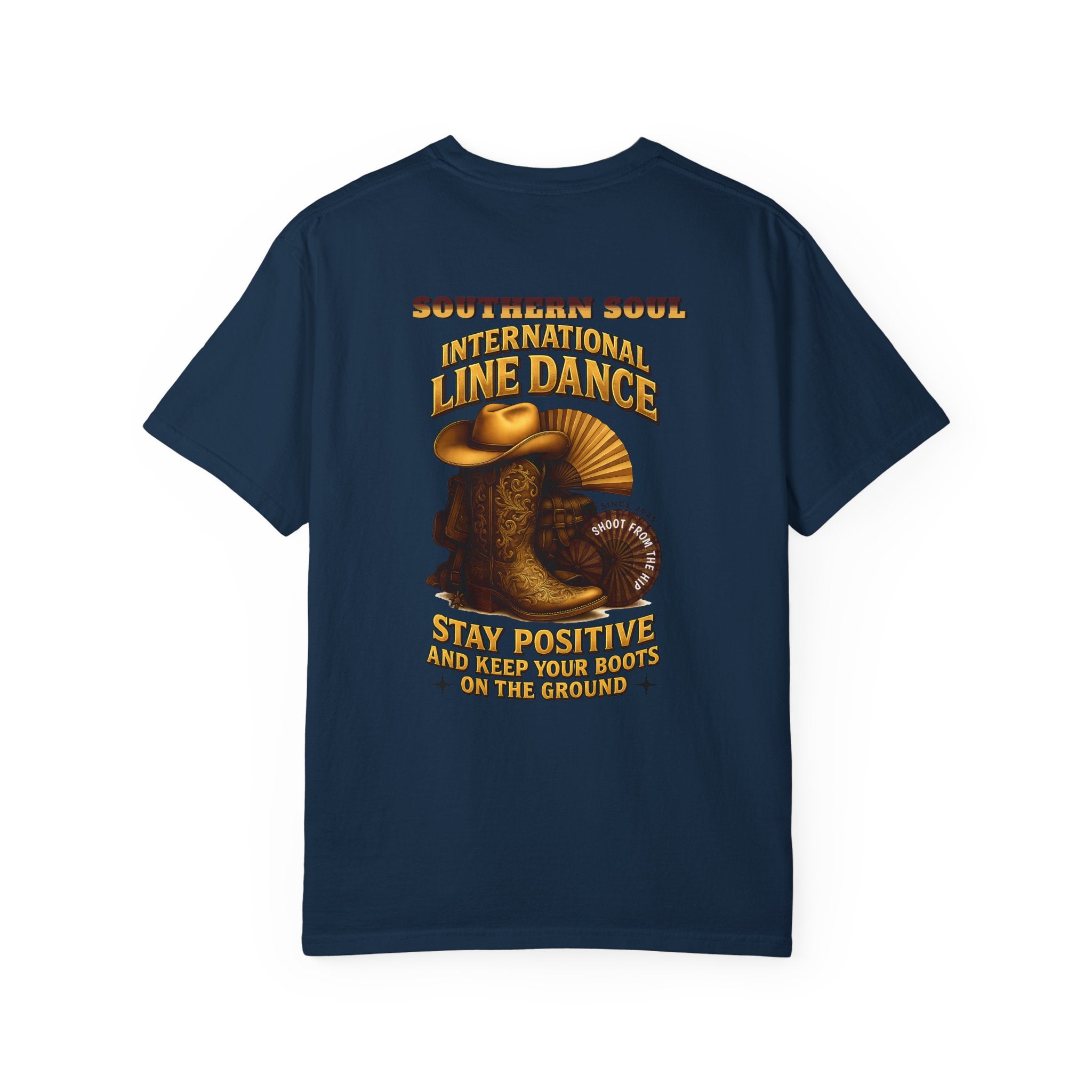 Southern Soul Line Dance T-Shirt, Unisex Garment-Dyed Tee, Stay Positive Quote Shirt, Country Dance Apparel, Gift for Dancers - Angel Body