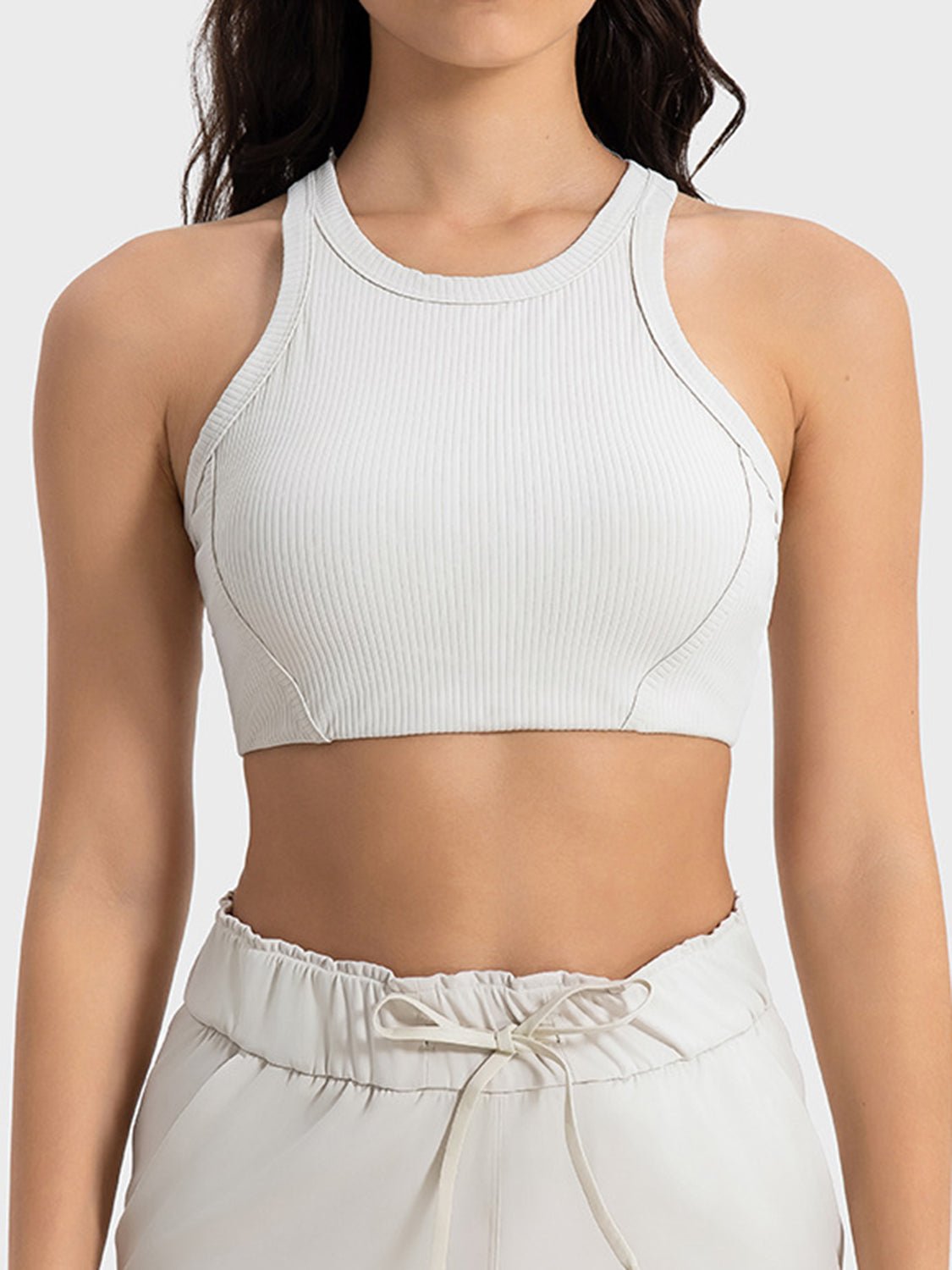 Wide Strap Cropped Sport Tank - Angel Body