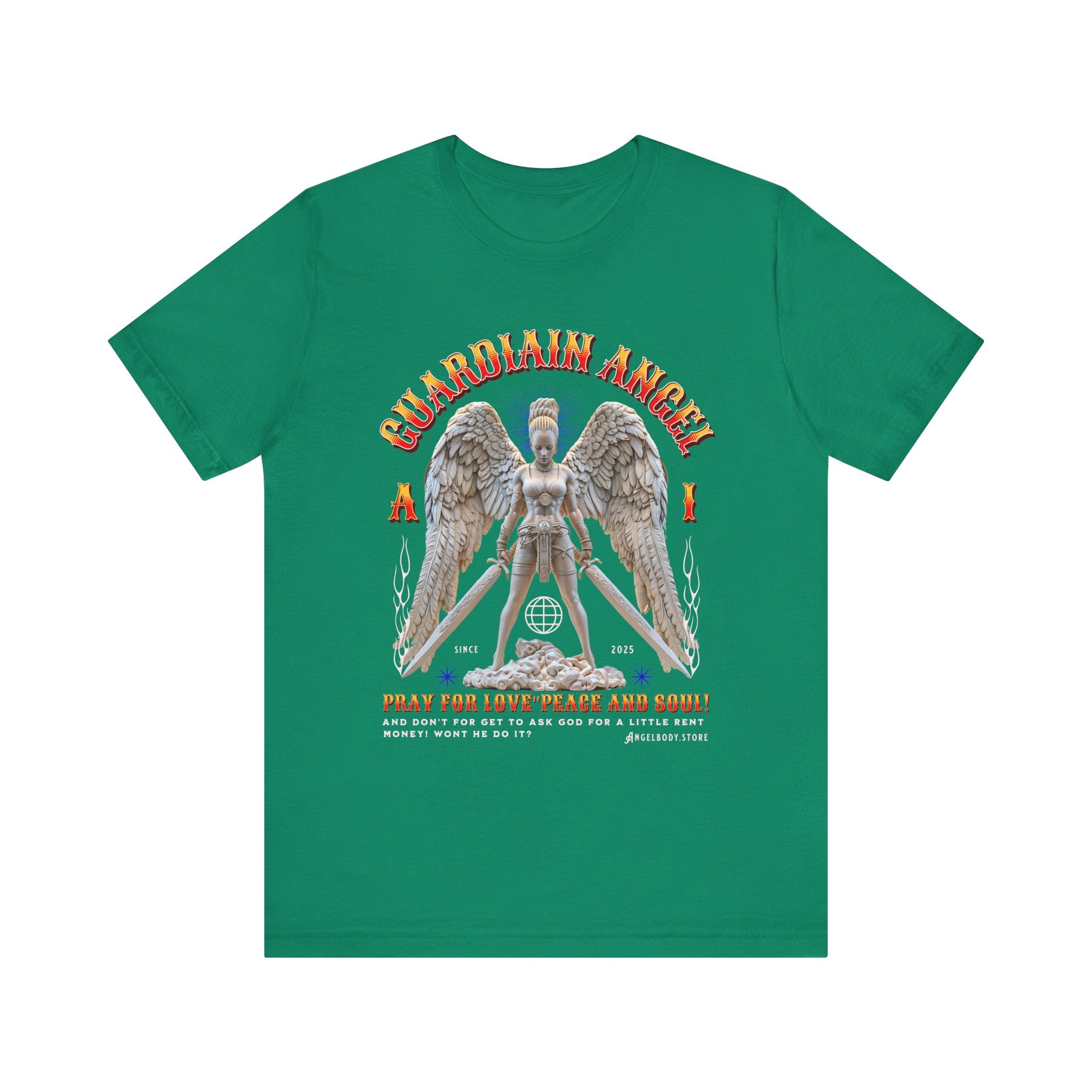 Unisex Jersey Short Sleeve Tee: Guardian Angel Spiritual Warrior - Angel Body