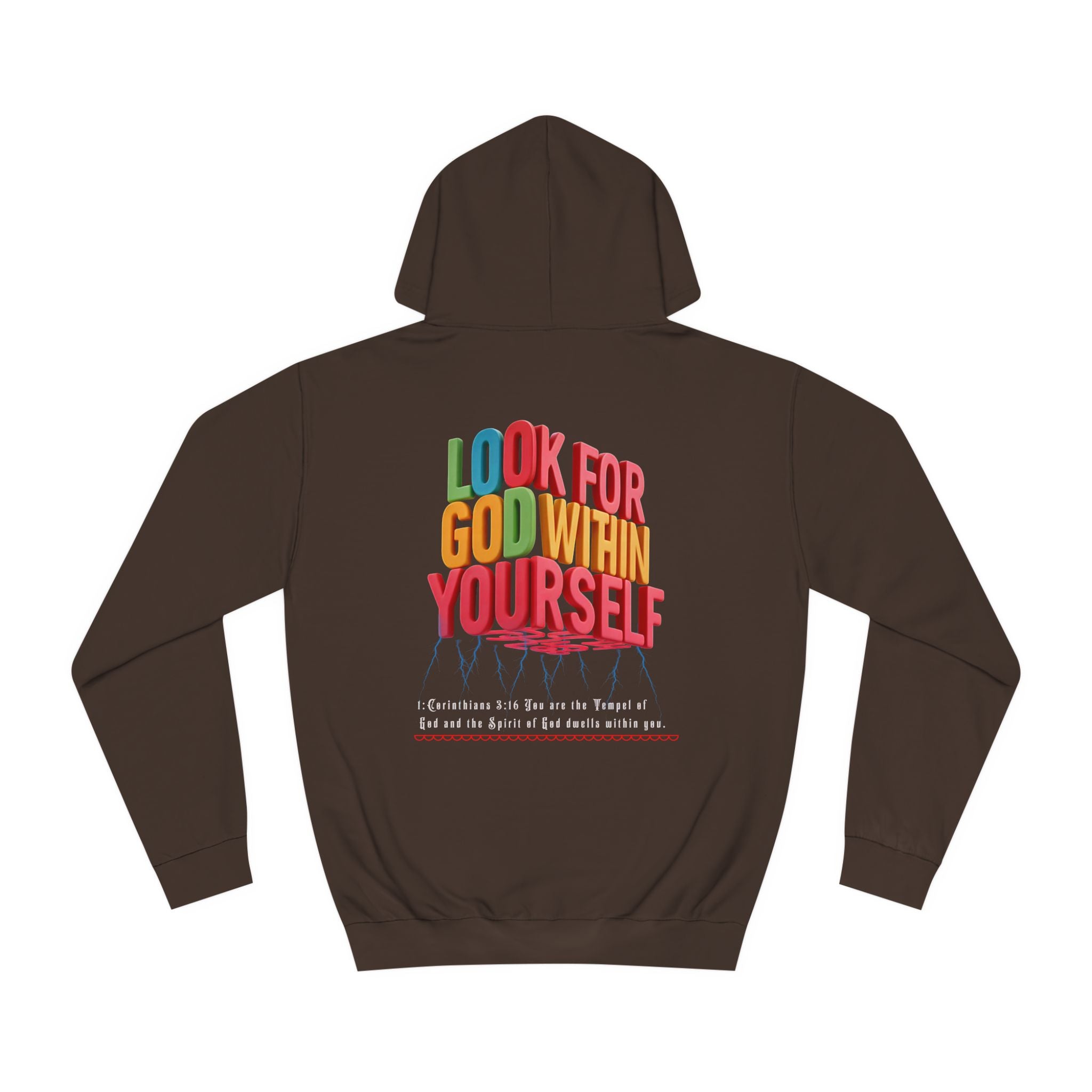 Unisex College Hoodie: Look For God Within Yourself - Angel Body