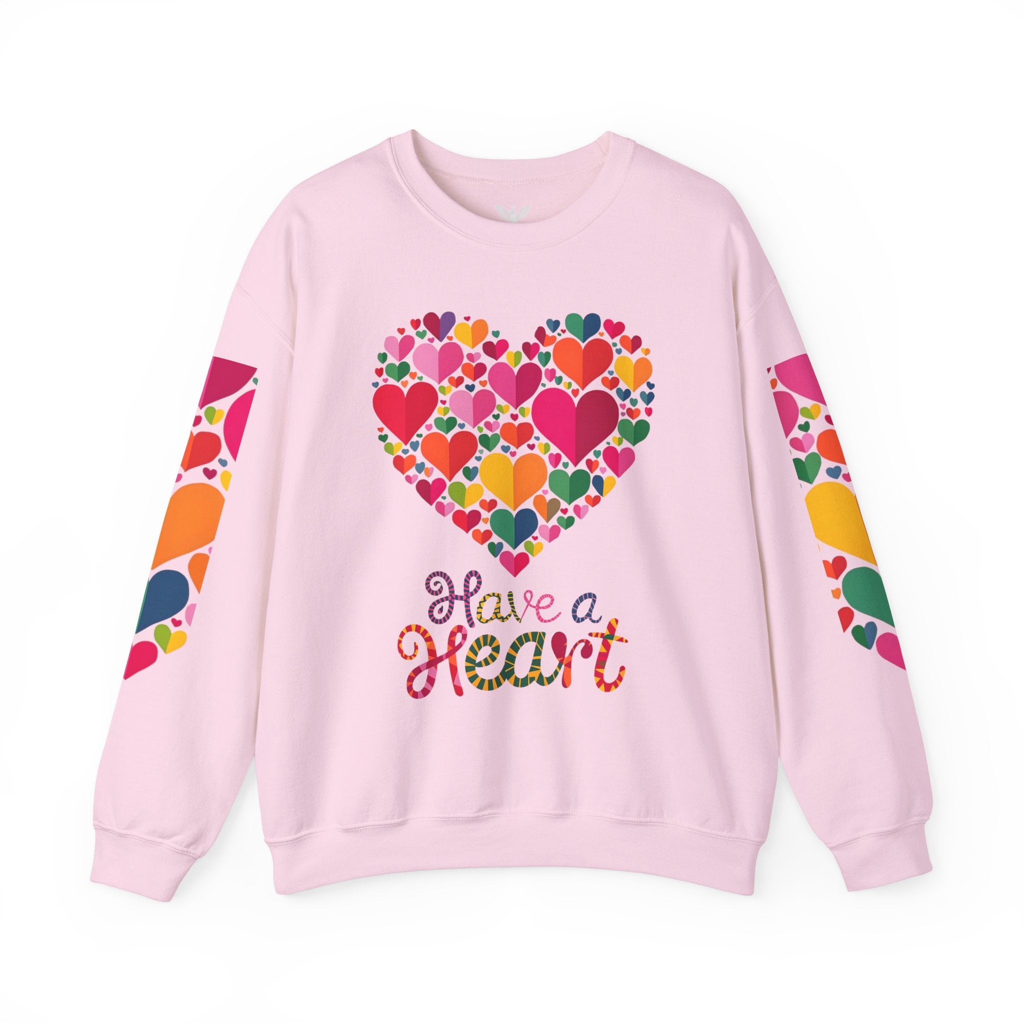 Have a Heart Unisex Sweatshirt - Colorful Valentine’s Day Crewneck for Comfort and Love - Angel Body