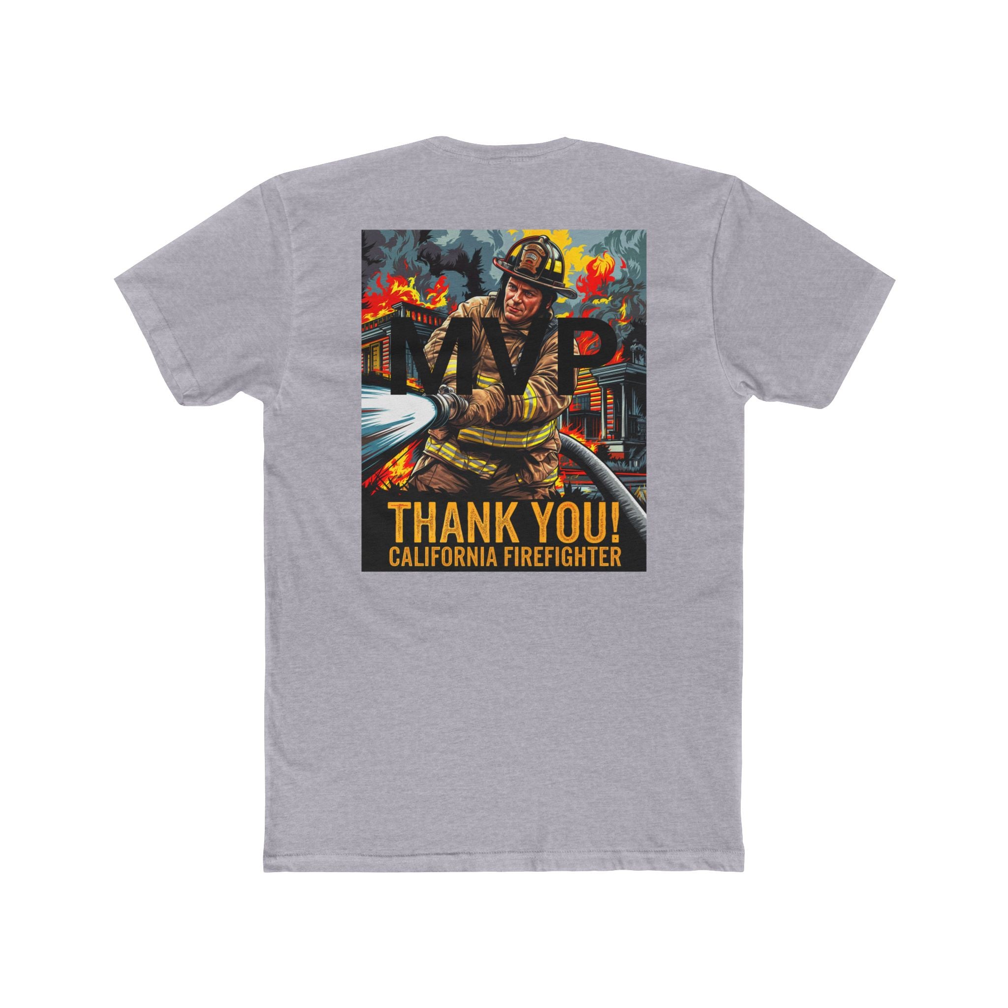 Thank You California Firefighter Unisex Crew Tee - Angel Body