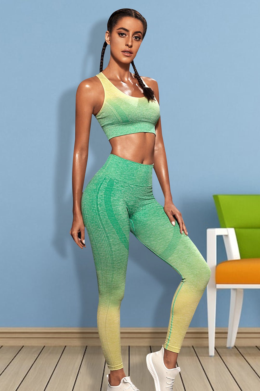 Gradient Sports Tank and Leggings Set - Angel Body
