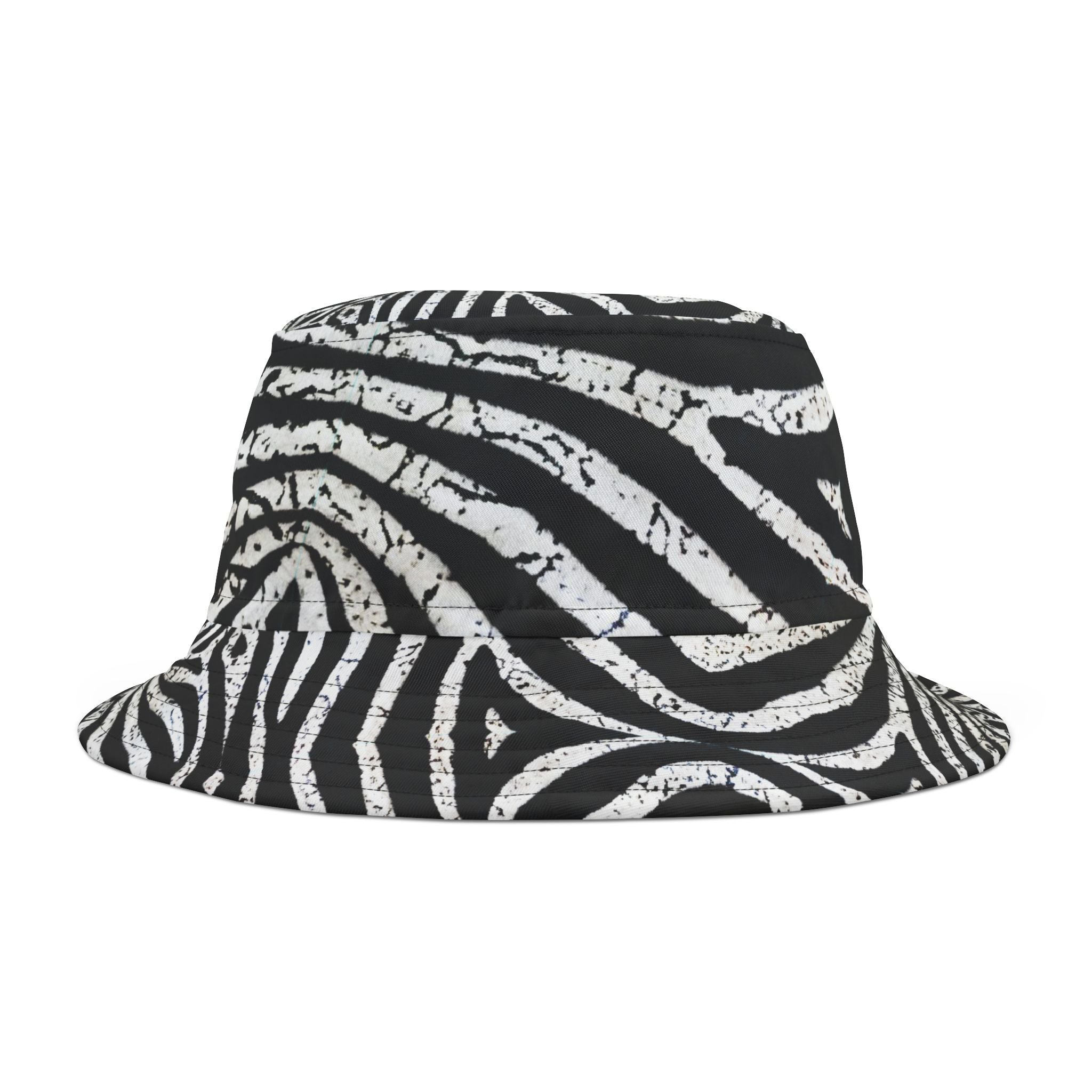 Zebra Print Bucket Hat, Trendy Beach Accessory, Festival Wear, Unisex Hat, Summer Vibes, Stylish Sun Protection