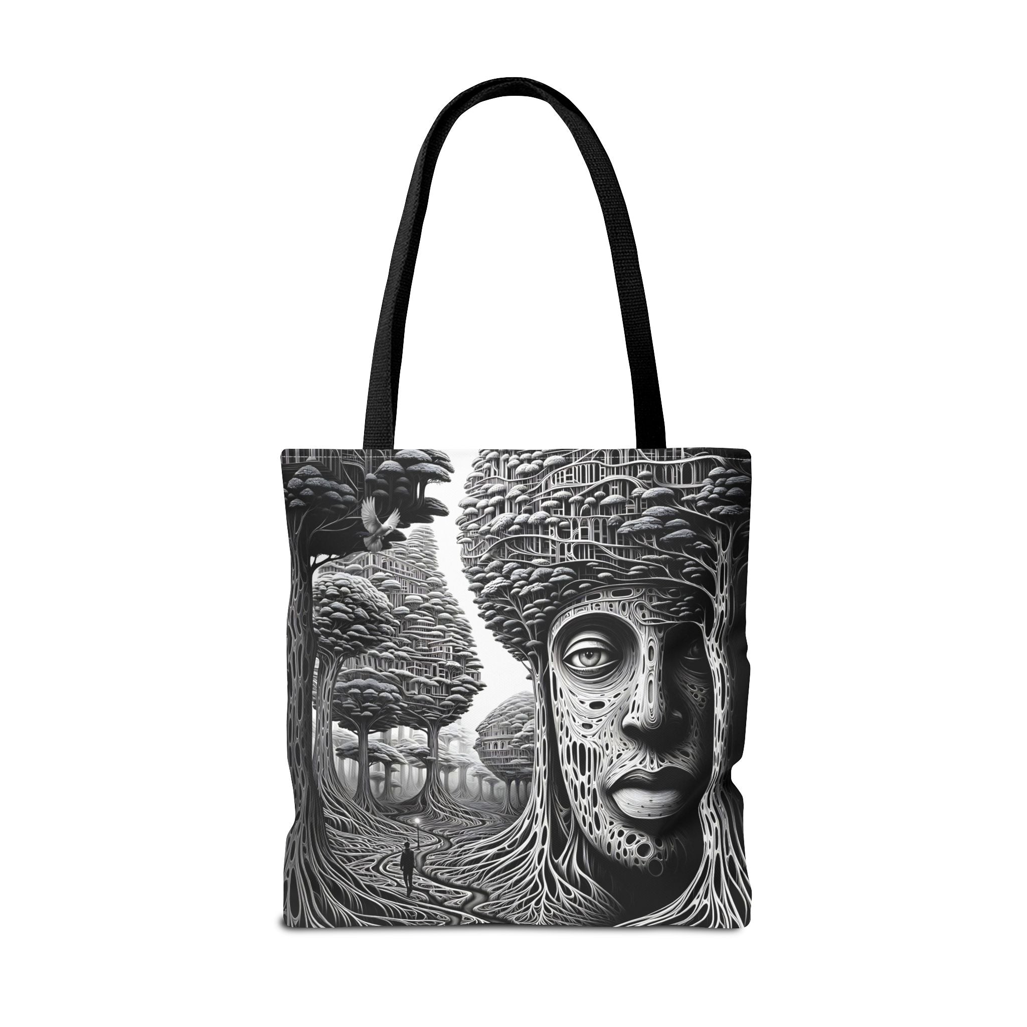 Elegant Crane Tote Bag - Artistic Nature Design for Daily Use and Celebrations - Angel Body
