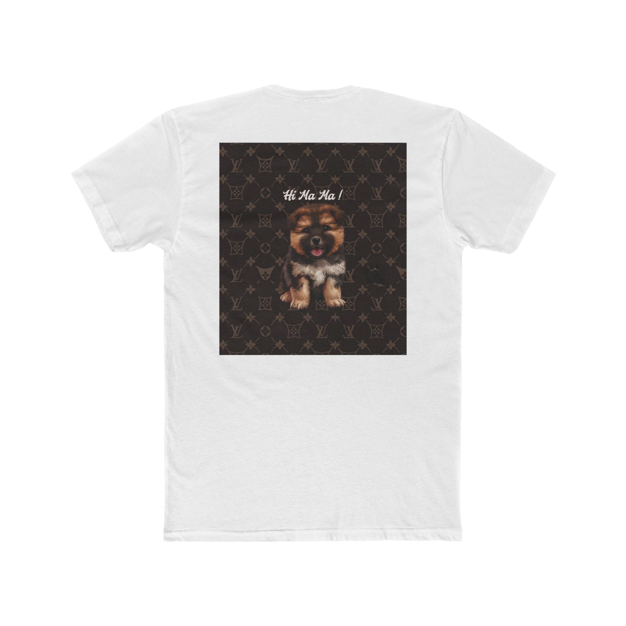 Humorous Pet Lover Unisex Cotton Crew Tee - 'He He Ha Ha!' - Angel Body