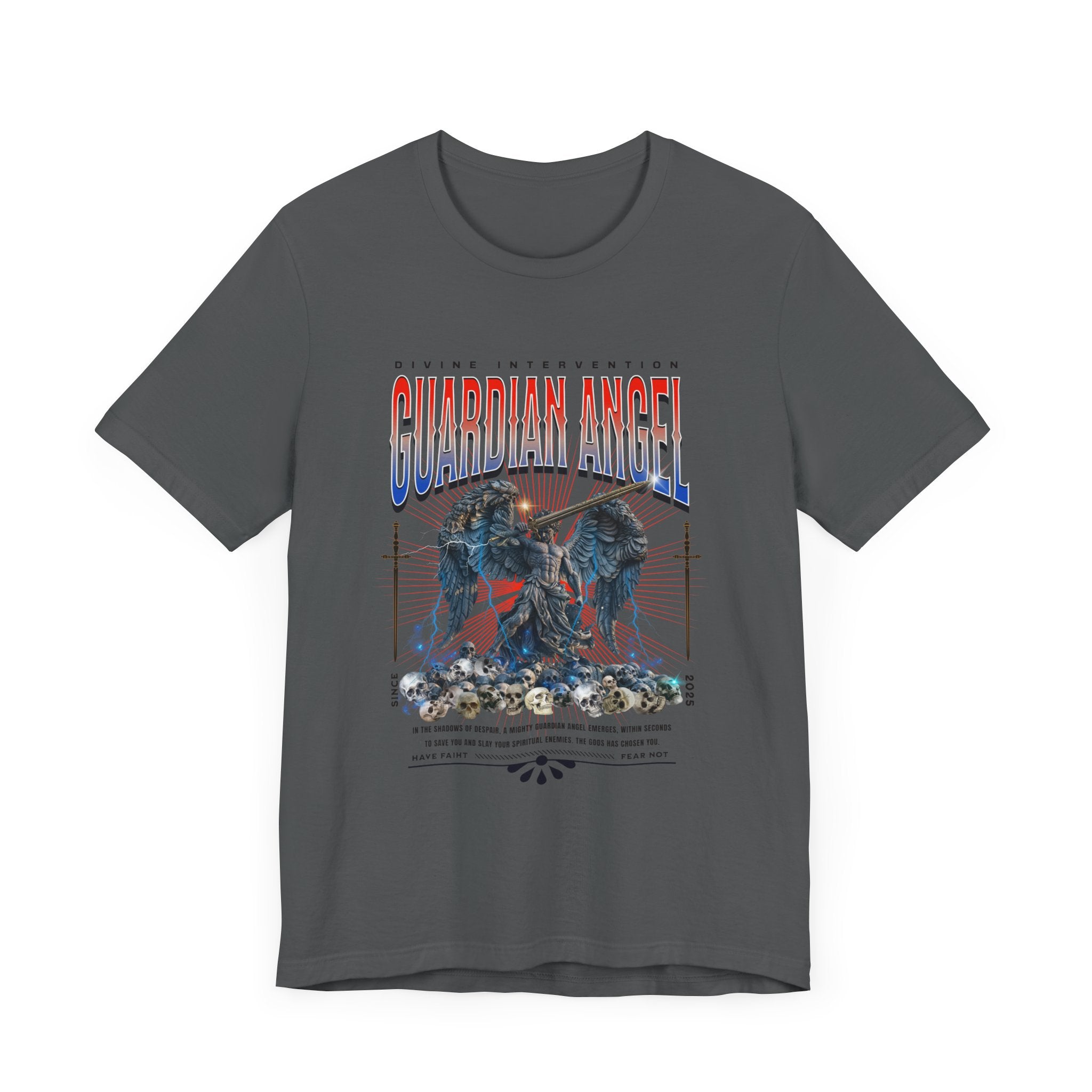 Unisex Jersey Short Sleeve Tee: Male Guardian Angel Spiritual Warrior - Angel Body