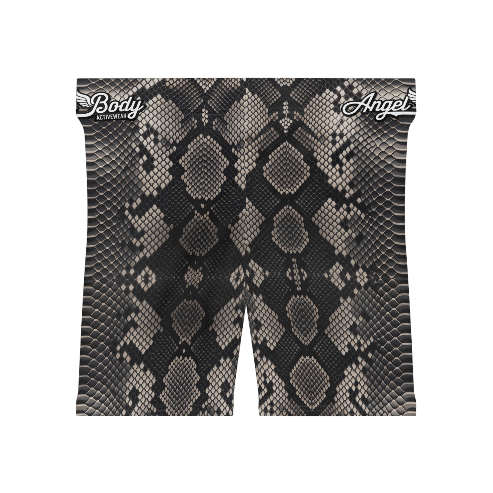 Women's Snake Print Biker Shorts | Stylish & Comfortable Activewear - Angel Body