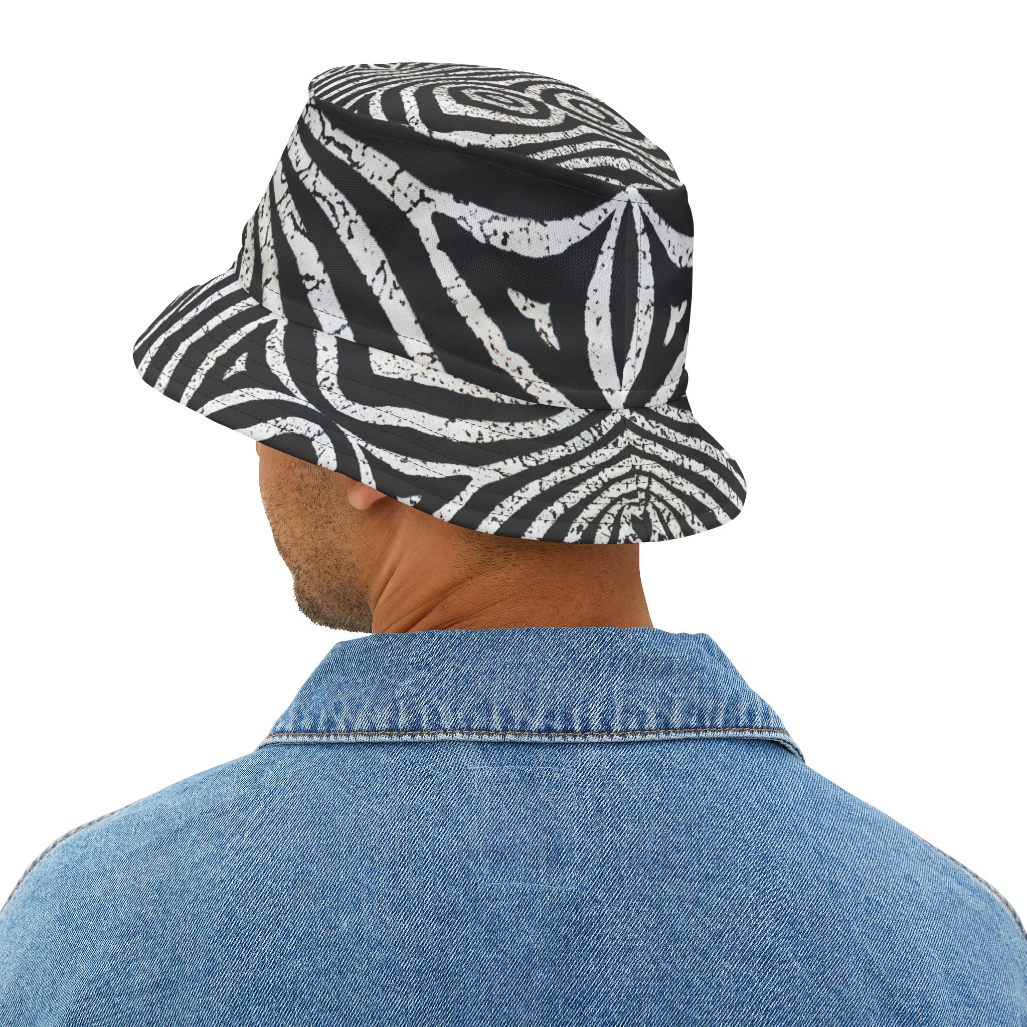 Zebra Print Bucket Hat, Trendy Beach Accessory, Festival Wear, Unisex Hat, Summer Vibes, Stylish Sun Protection