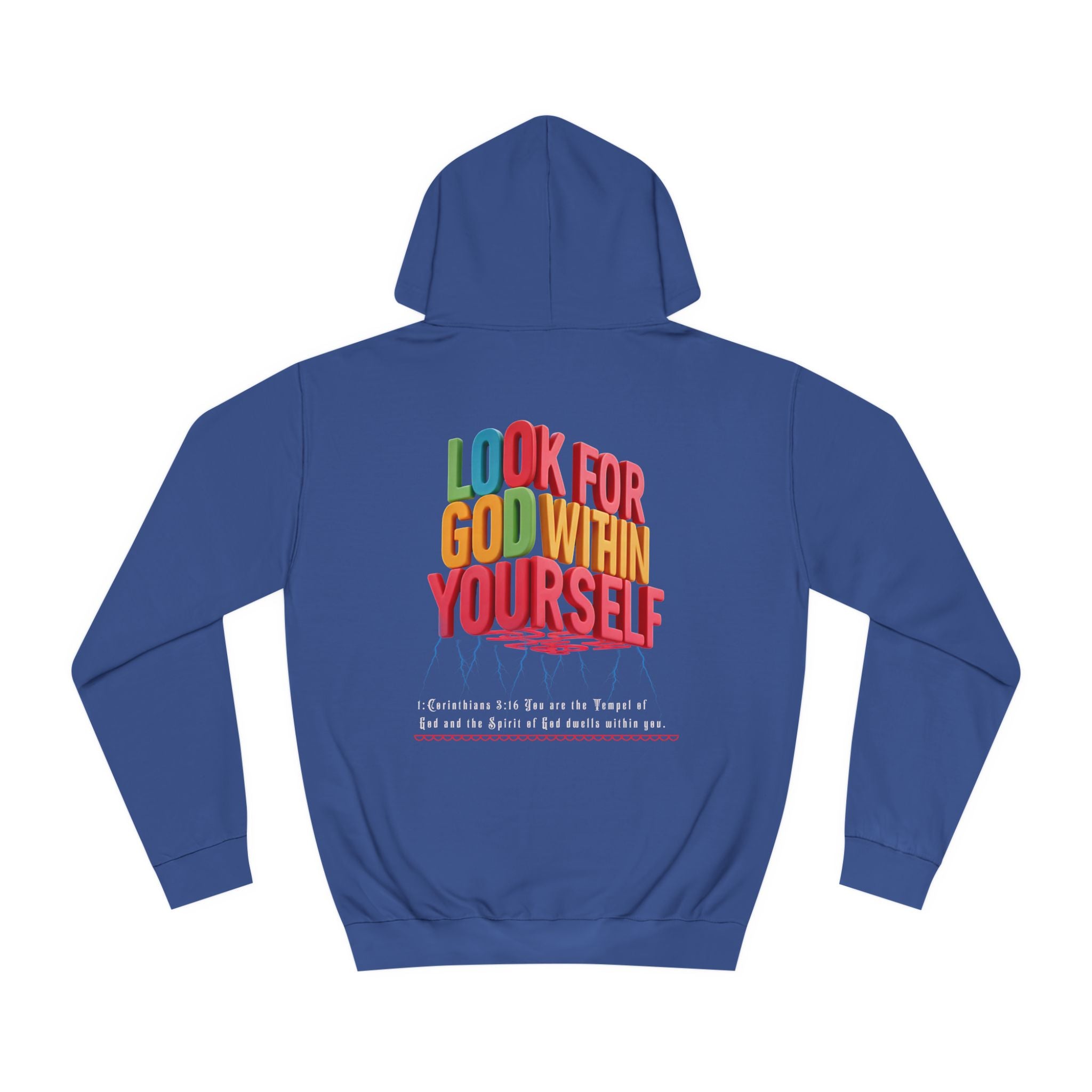 Unisex College Hoodie: Look For God Within Yourself - Angel Body