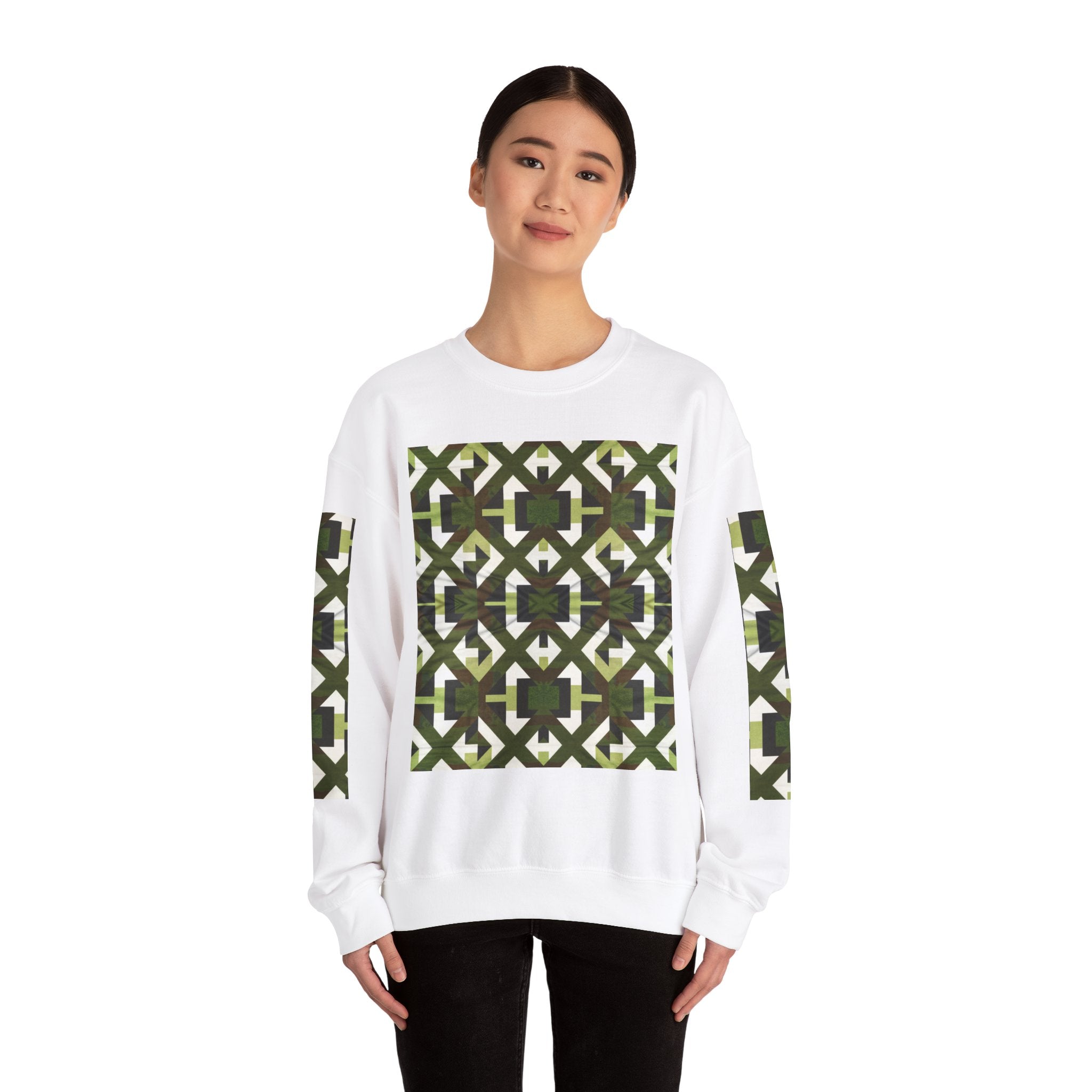 Unisex Camouflage Pattern Crewneck Sweatshirt – Cozy and Stylish Casual Wear - Angel Body