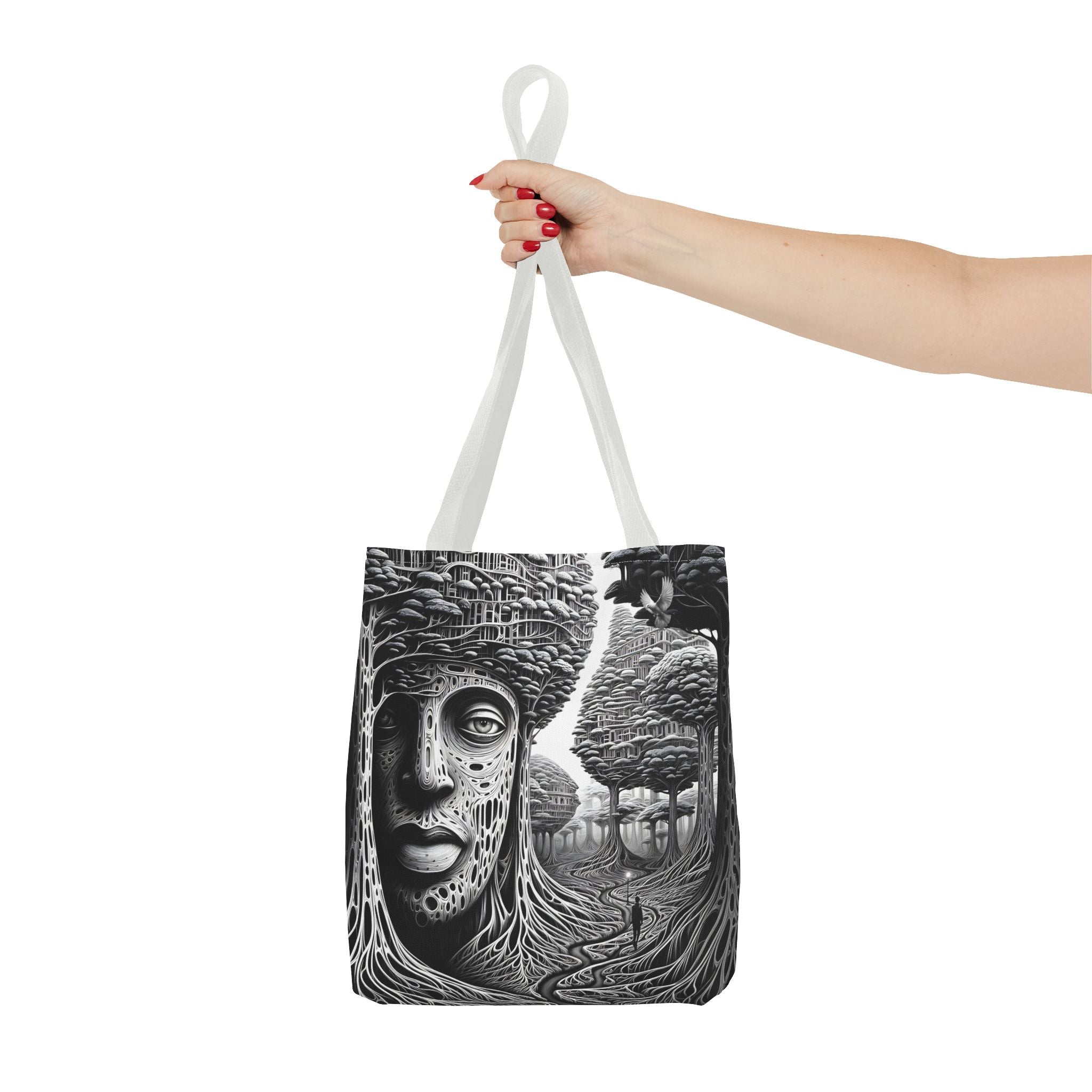 Elegant Crane Tote Bag - Artistic Nature Design for Daily Use and Celebrations - Angel Body